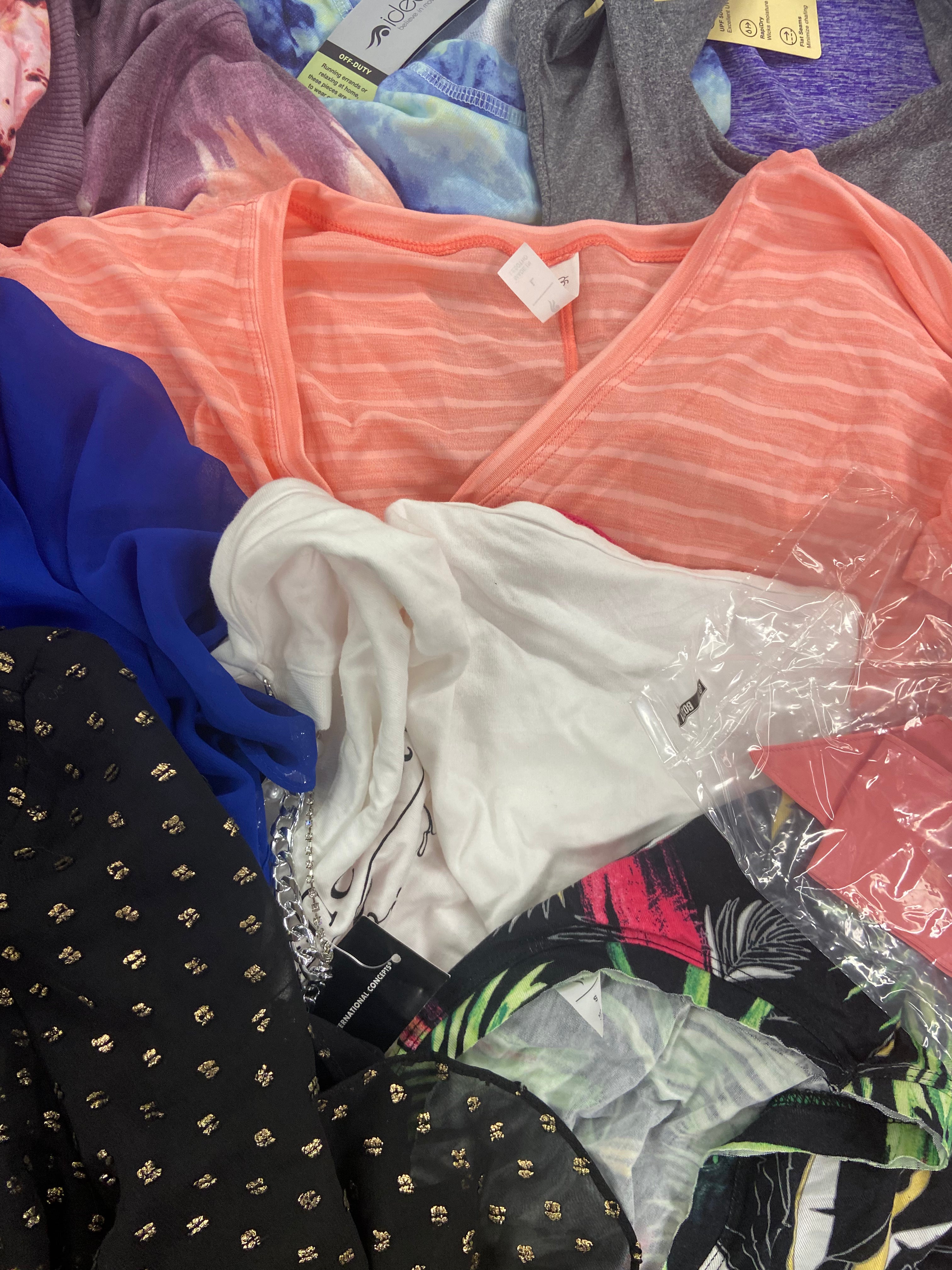 Women's Clothing Assorted Wholesale Lot, VINCE CAMUTO, ADIDAS, SANCTUARY, IDEOLOGY, REALTREE and more, 30 items, Shelf Pulls, MSRP $974