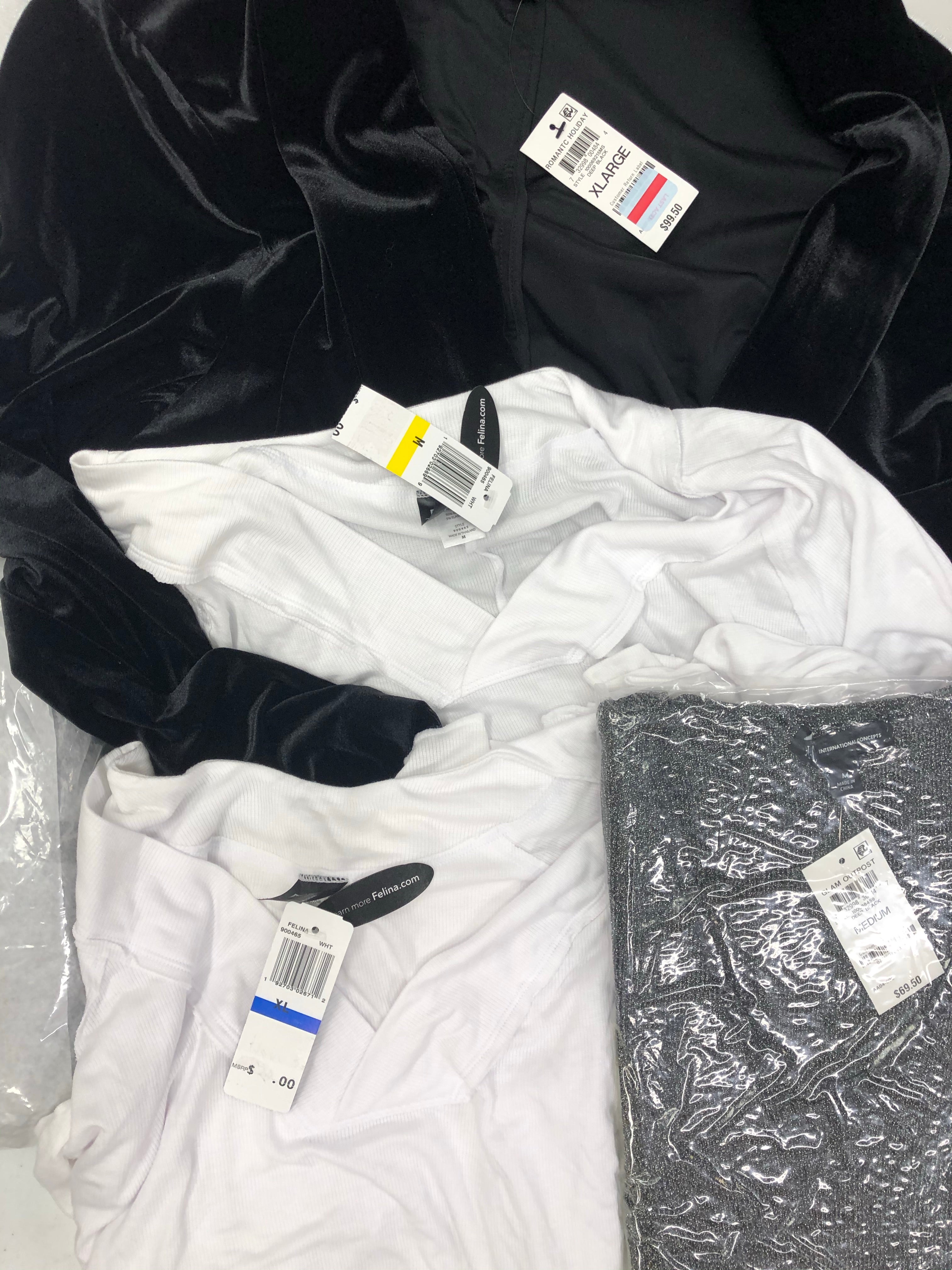 Women's Clothing Top Wholesale Lot, Calvin Klein, Adidas, Felina, American Apparel, Jm Collection, Alfani and more, 13 Units, Shelf Pulls, MSRP $781.49
