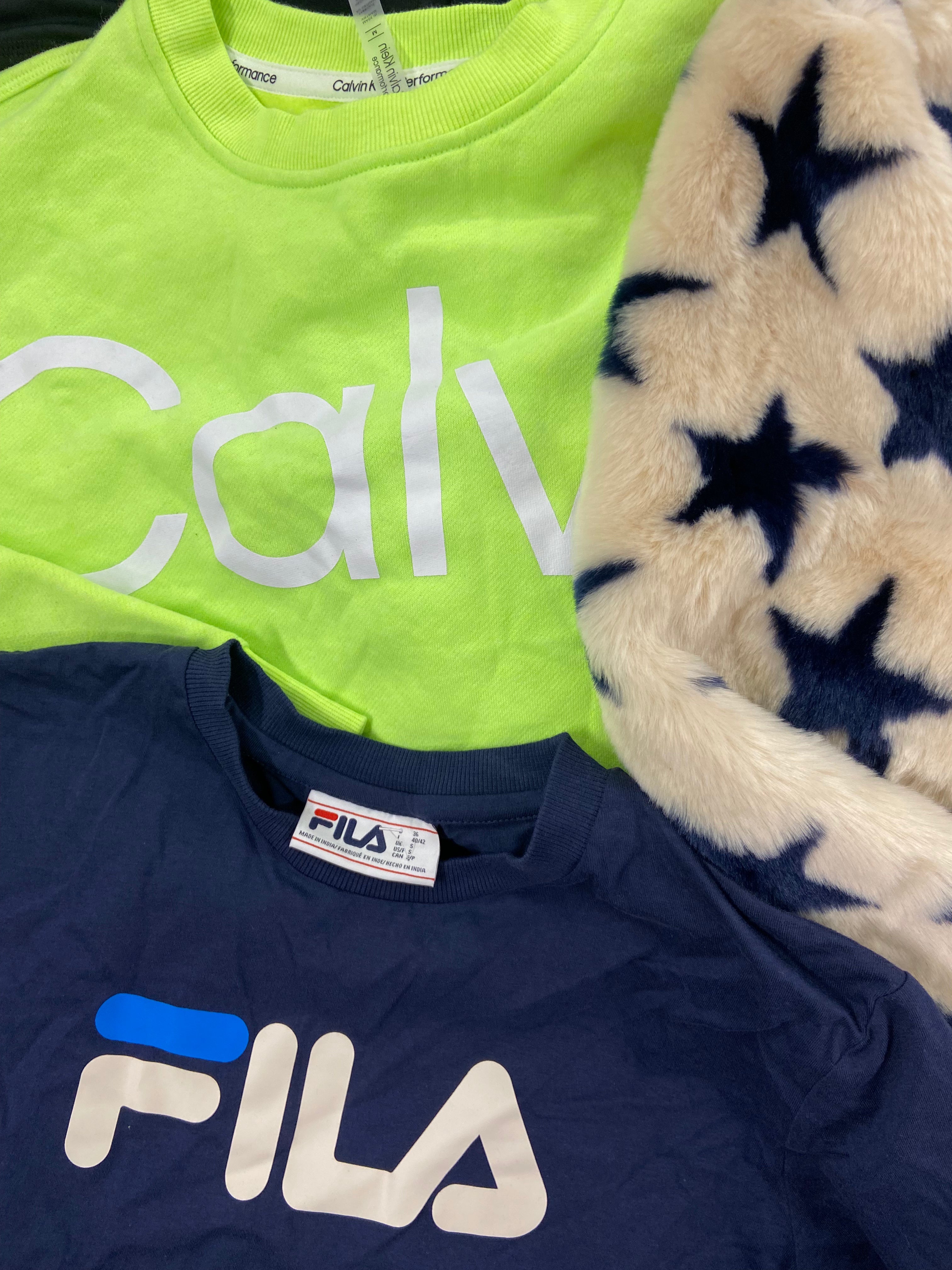 Women's Clothing Assorted Wholesale Lot, CALVIN KLIEN, FILA, CHAMPION, WEATHERPROOF, CHASER, BASS OUTDOOR and more, 11 items, Shelf Pulls, MSRP $536