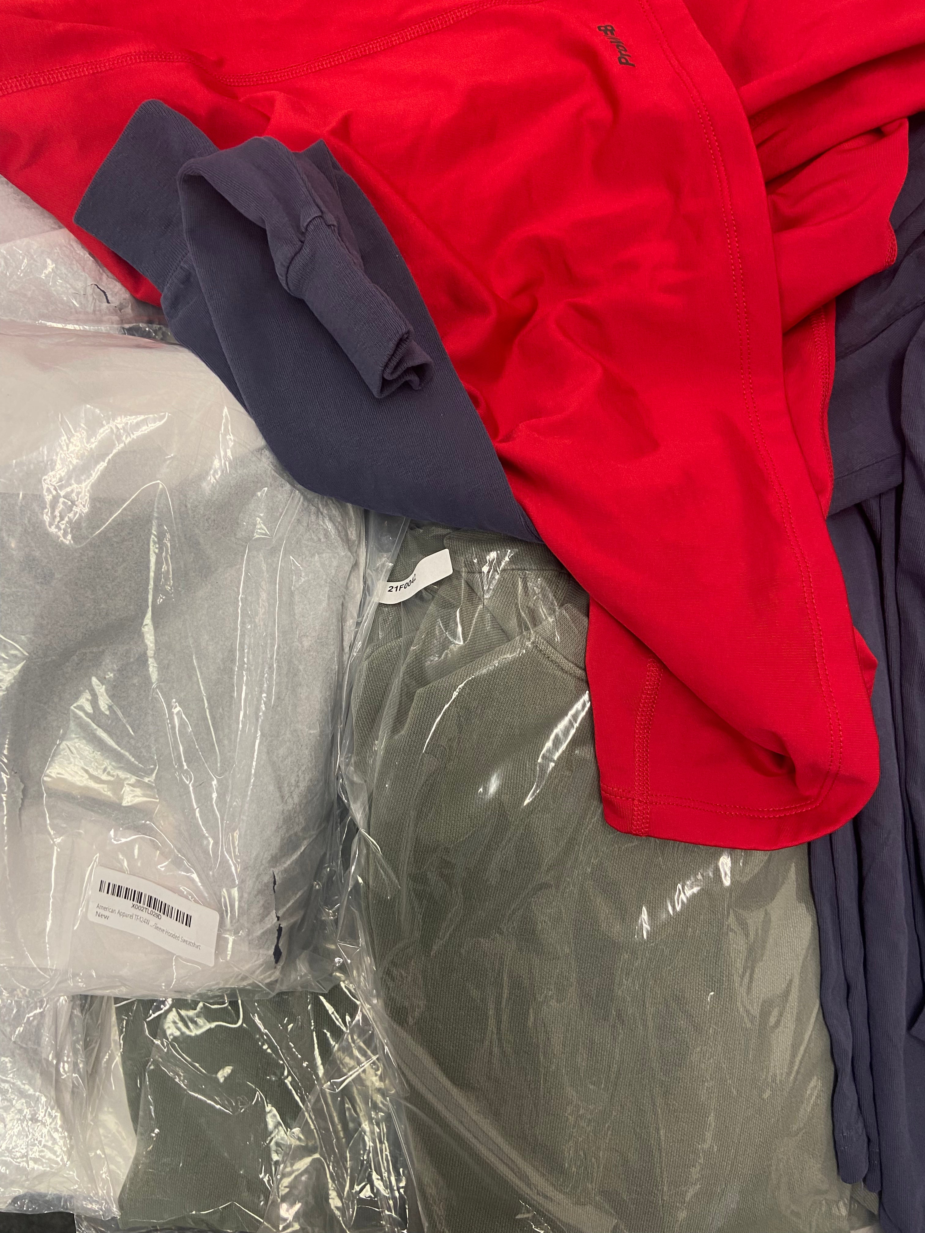 Men's Clothing Casual Shirts & Other Tops, Wholesale Lot, CHAMPION, SPYDER, 32 DEGREES, and AMERICAN APPAREL, 17 items, Shelf Pulls, MSRP $622