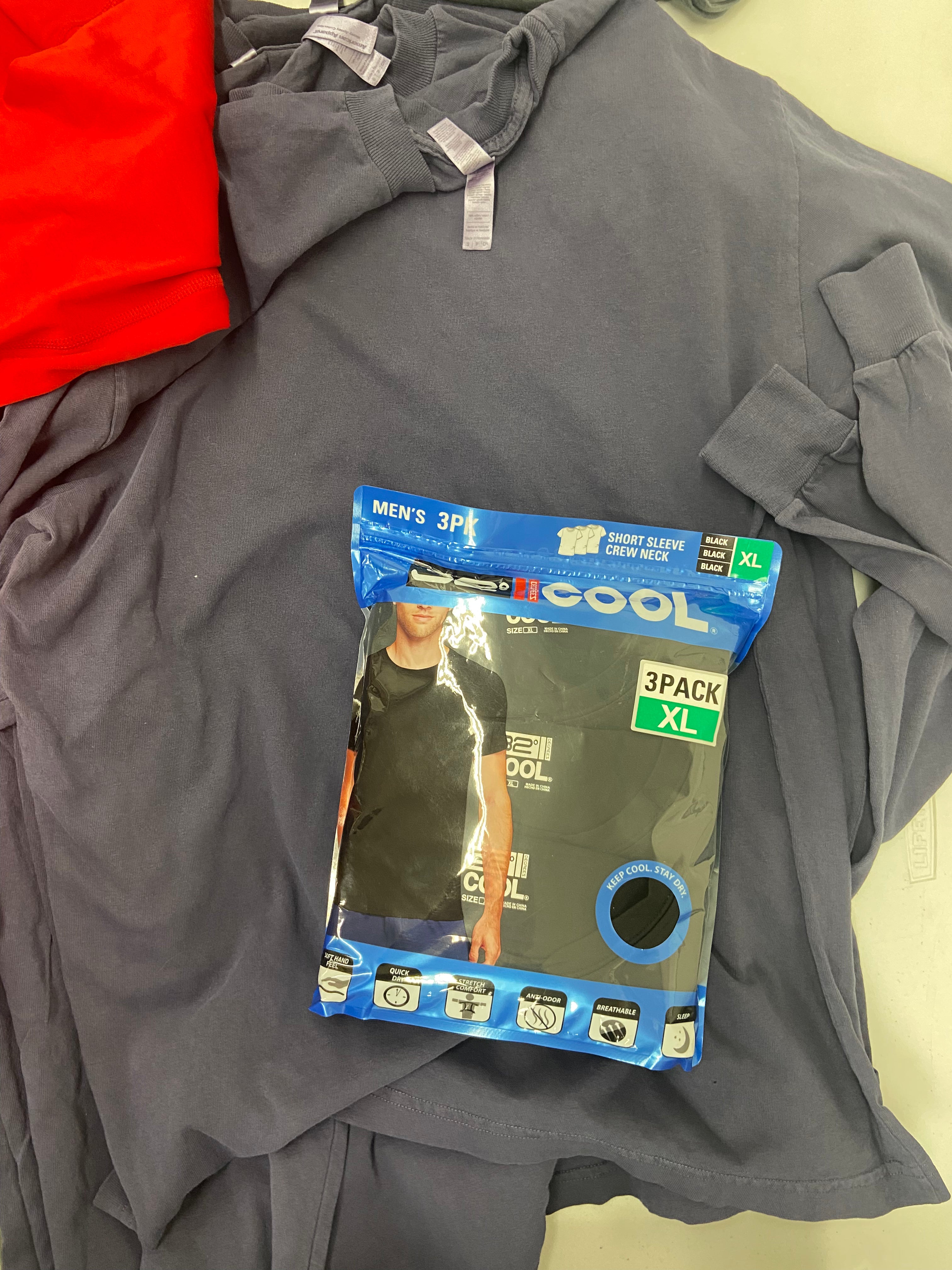 Men's Clothing Casual Shirts & Other Tops, Wholesale Lot, CHAMPION, SPYDER, 32 DEGREES, and AMERICAN APPAREL, 17 items, Shelf Pulls, MSRP $622