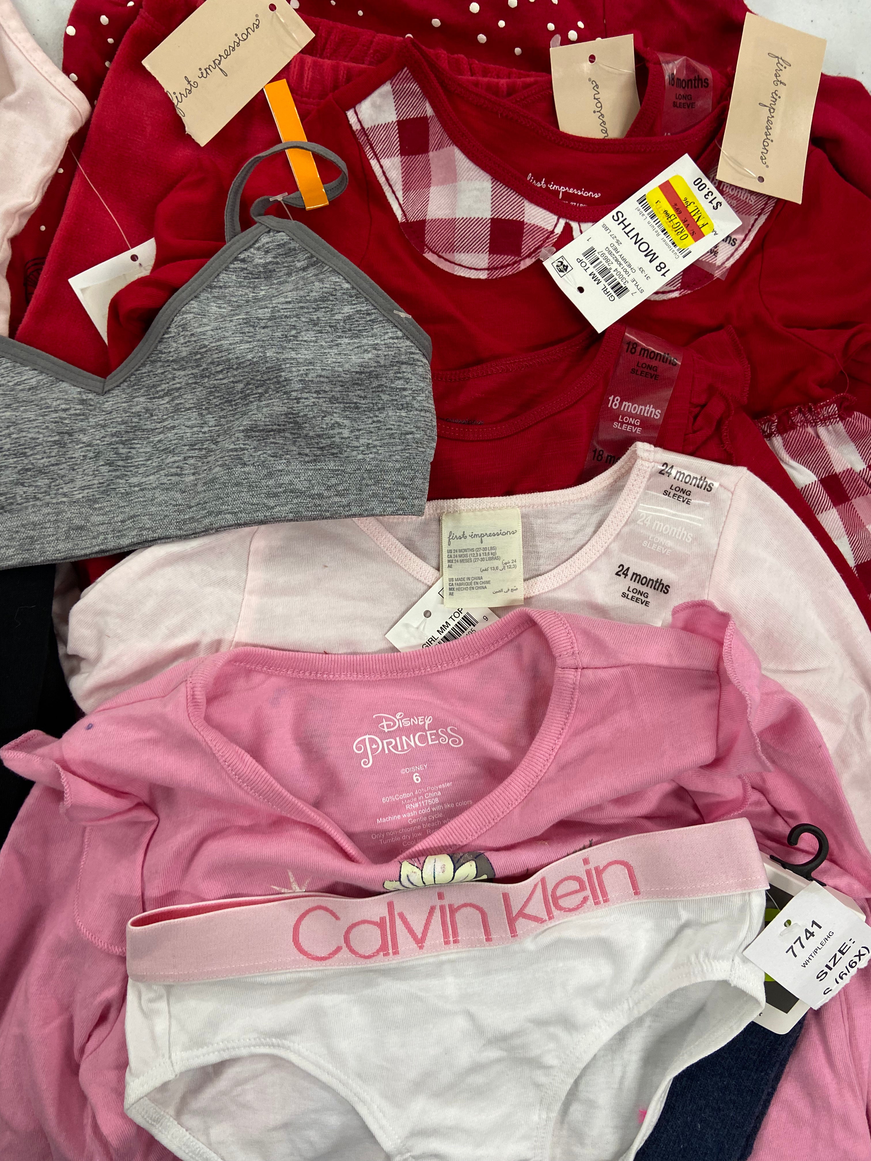 Kid's / Baby's Clothing Wholesale Lot, TOMMY HILFIGER, DISNEY, NIKE, CHAMPION, MAX OLIVIA, CARTER'S, FIRST IMPRESSIONS and more, 27 items, Shelf Pulls, MSRP $606
