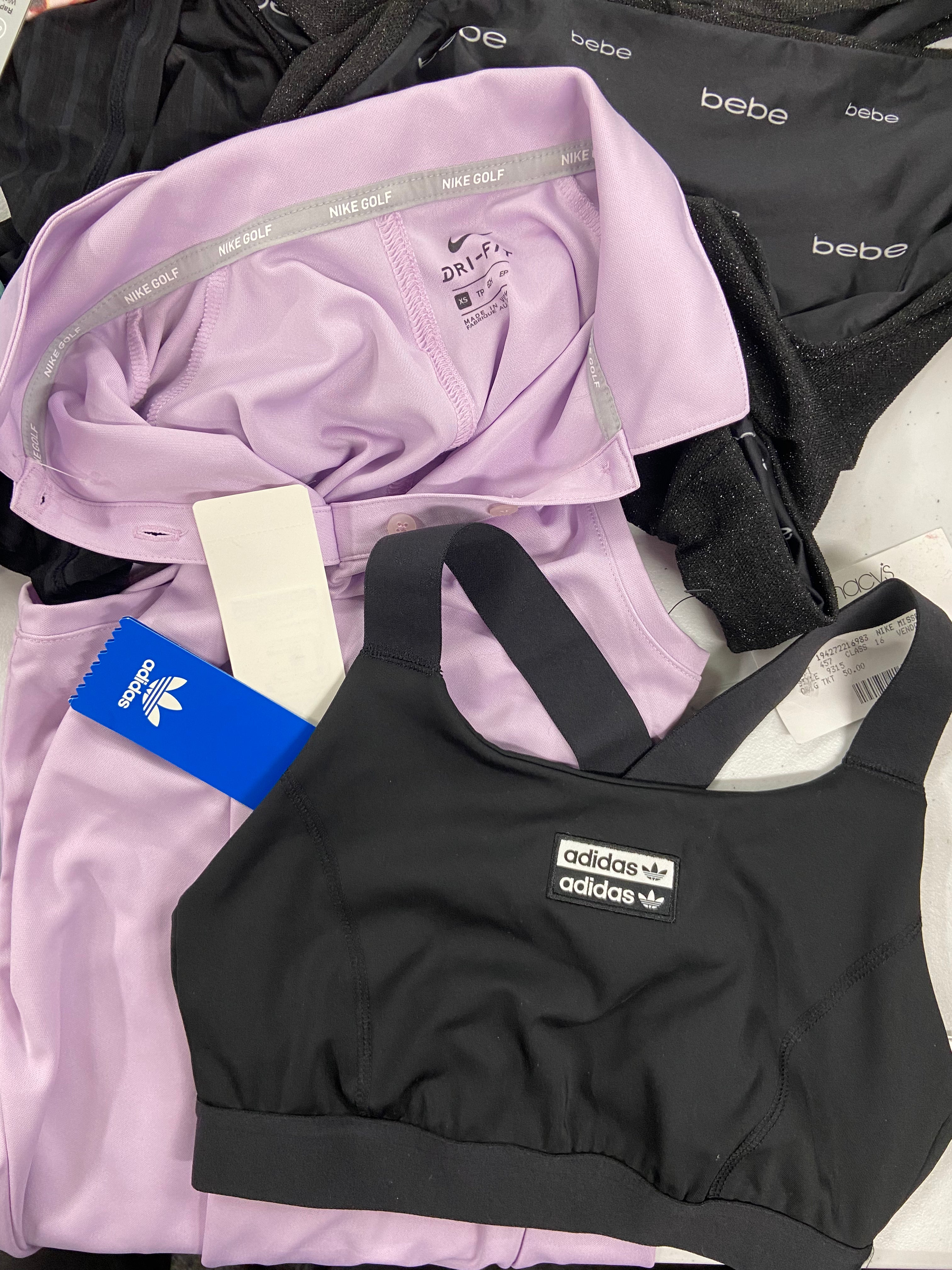 Women's Clothing Activewear Wholesale Lot, DKNY, NIKE, CALVIN KLEIN, ADIDAS, UNDER ARMOUR, IDEOLOGY and more, 18 items, Shelf Pulls, MSRP $631