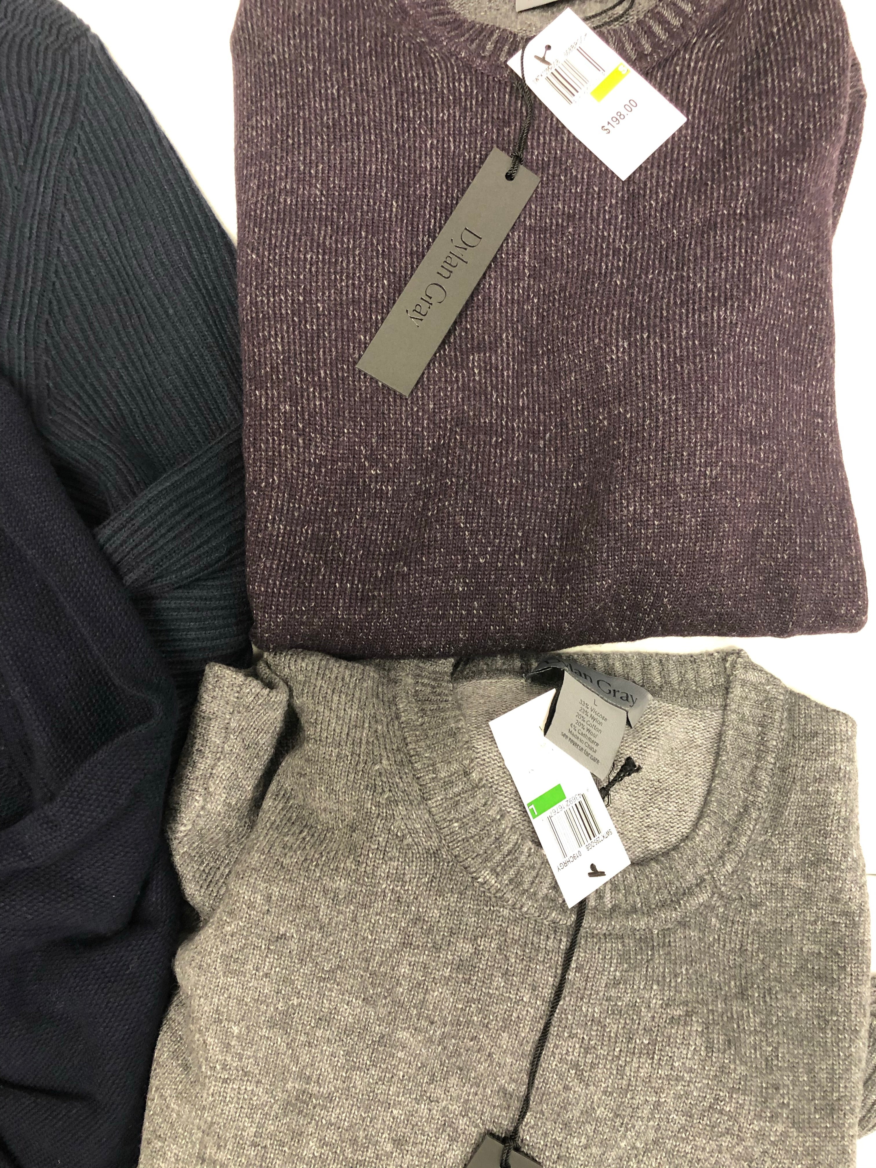 Men's Clothing Top Wholesale Lot, Dylan Gray, 8 Units, Shelf Pulls, MSRP $1,464