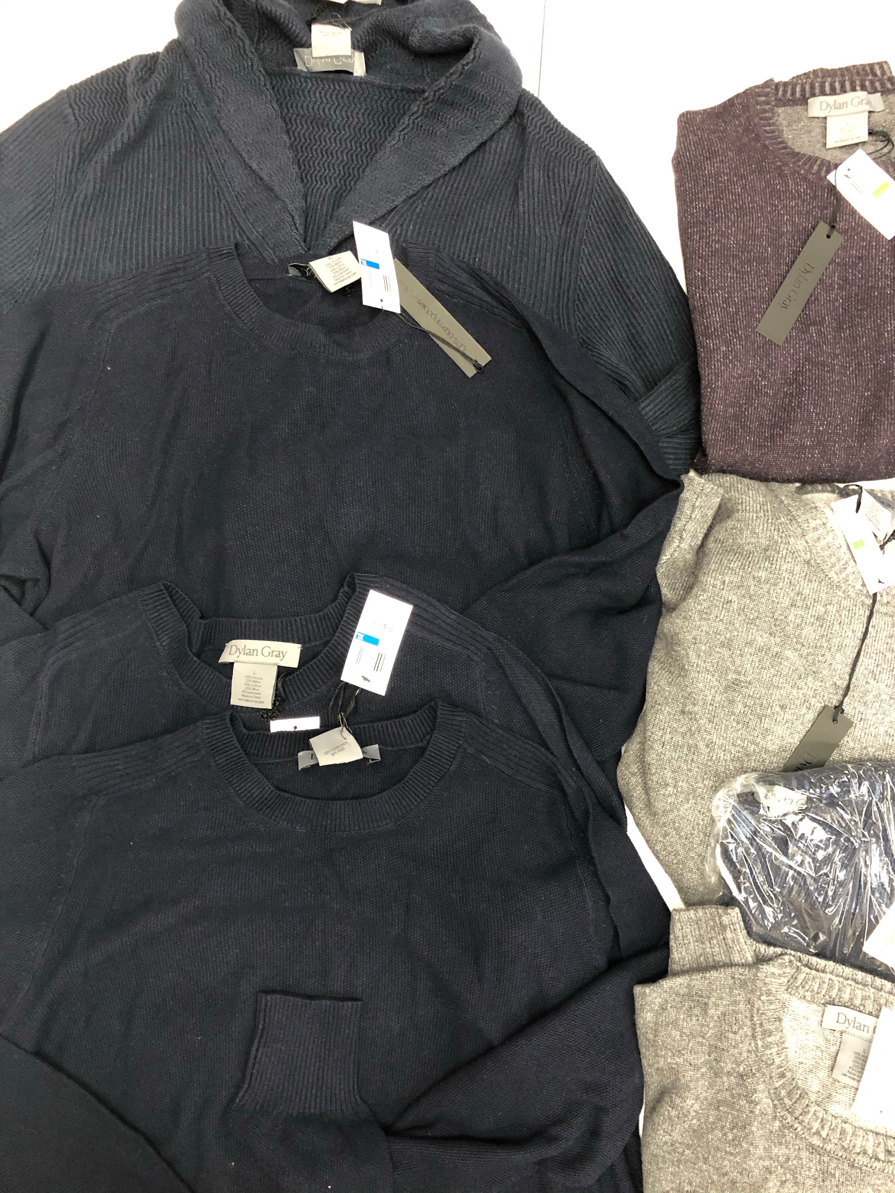 Men's Clothing Top Wholesale Lot, Dylan Gray, 8 Units, Shelf Pulls, MSRP $1,464