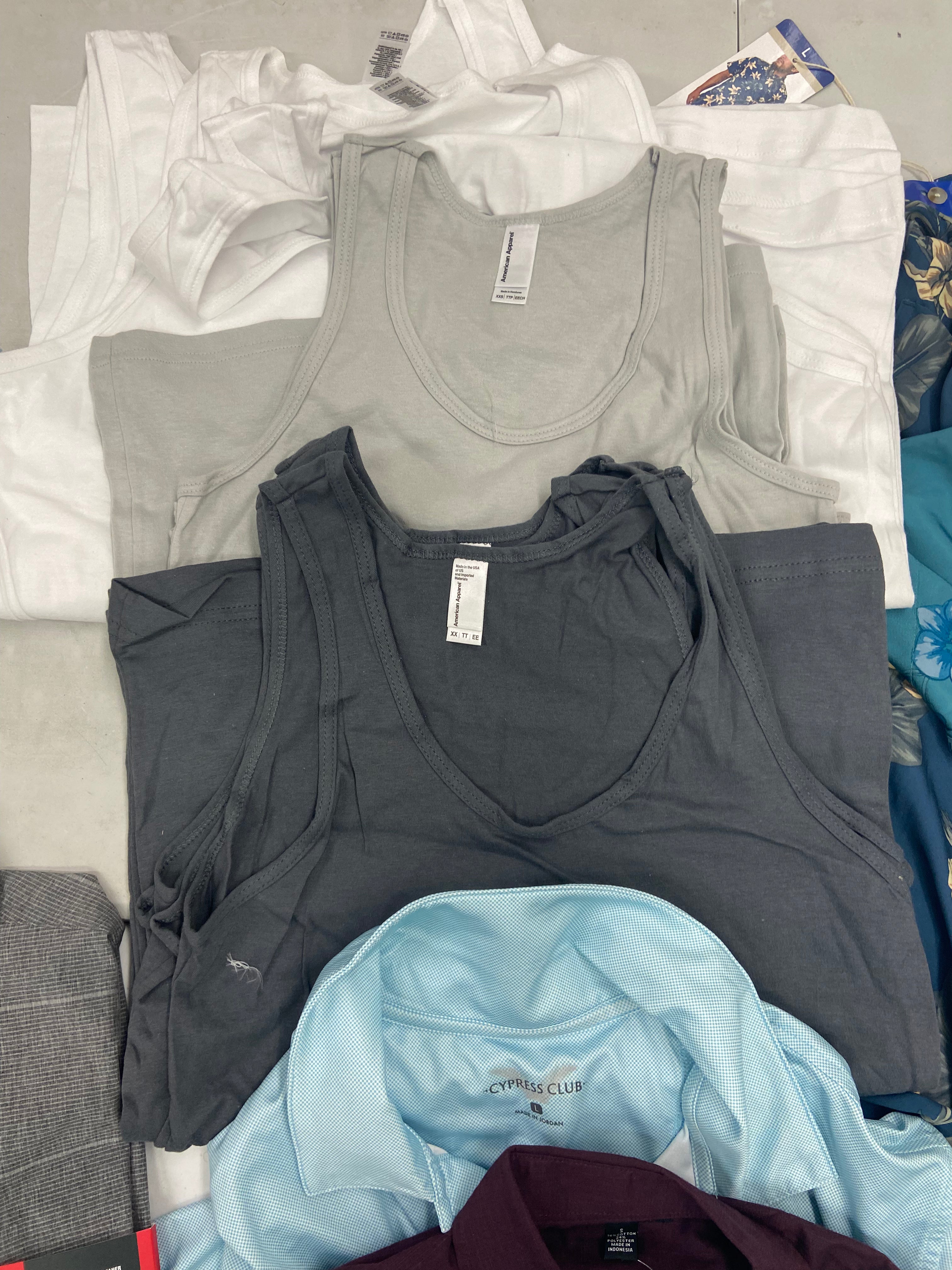 Men's Clothing Caual Shirts & Other Tops, Wholesale Lot, 32 DEGREES, SEAPOINTE, CARIBBEAN JOE, ALFANI and more, 24 items, Shelf Pulls, MSRP $645