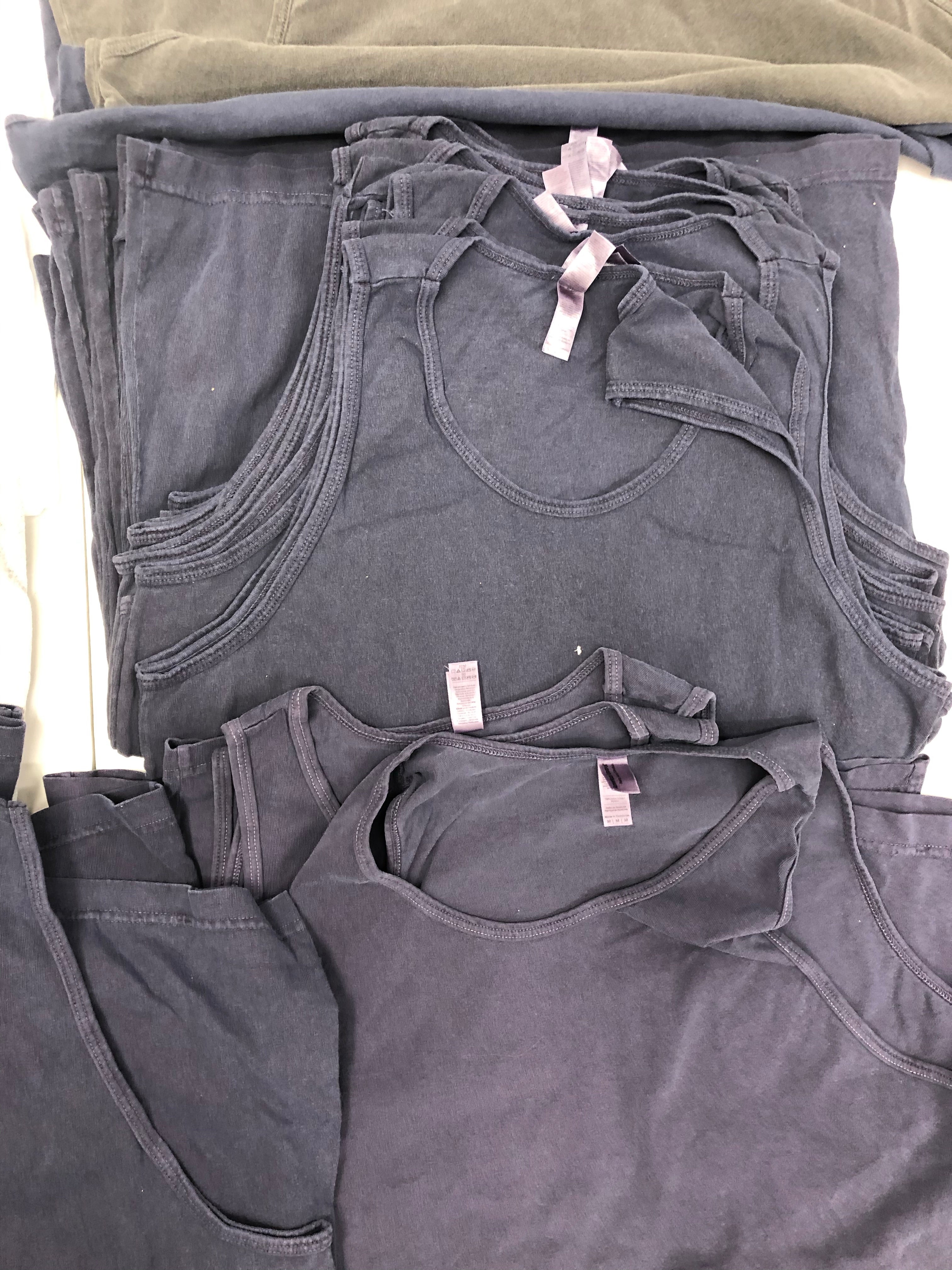 Men's Clothing Tops Sleeveless Wholesale Lot, AMERICAN APPAREL ONLY, 57 Items, Shelf Pulls, MSRP $1,026