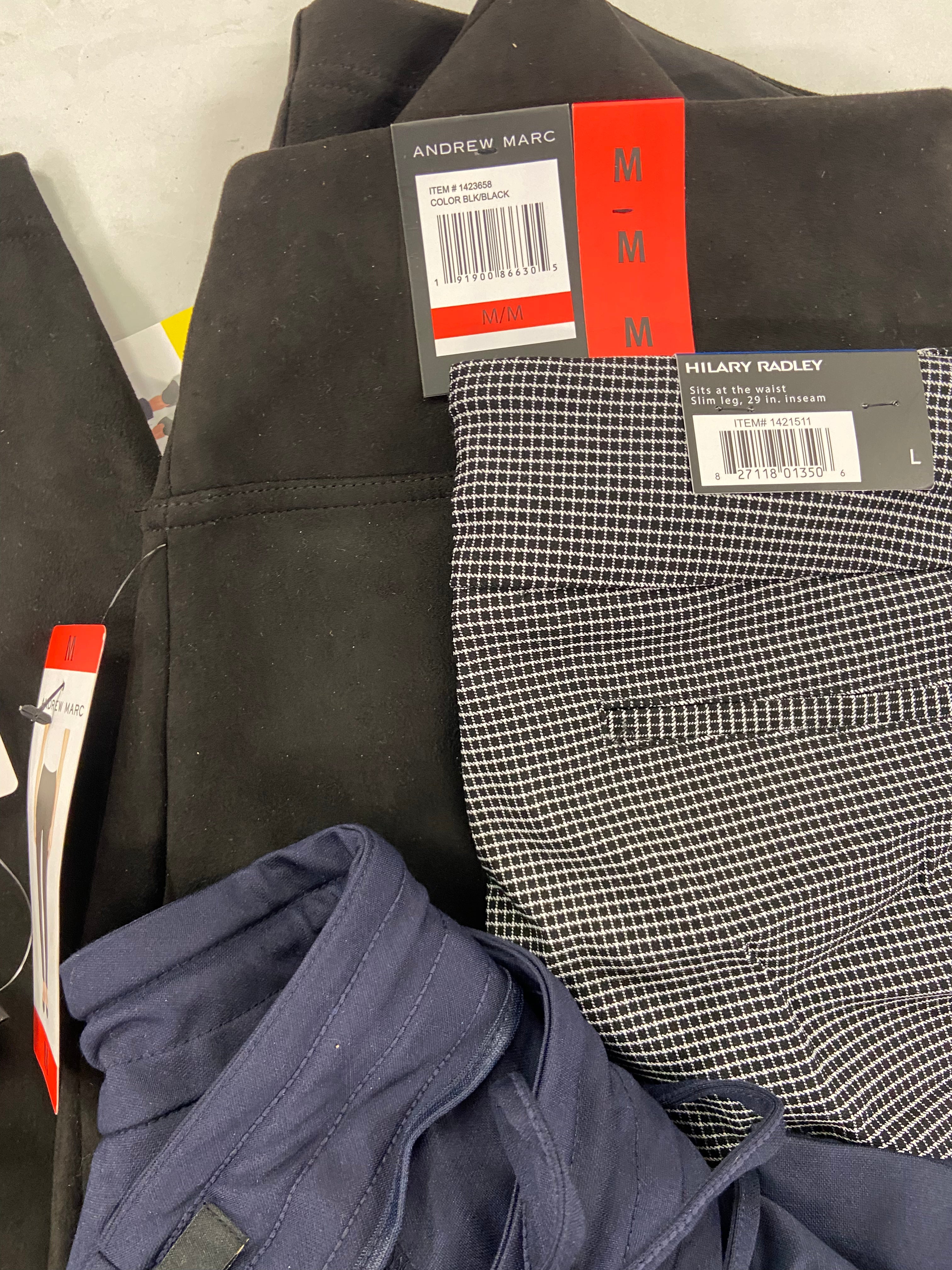 Women's Clothing Pants & Others Wholesale Lot, JOE'S JEANS, DKNY, CURRENT ELLIOTT, FREE PEOPLE, ANDREW MARC, BUFFALO, GLORIA VANDERBILT and more, 15 items, Shelf Pulls, MSRP $878