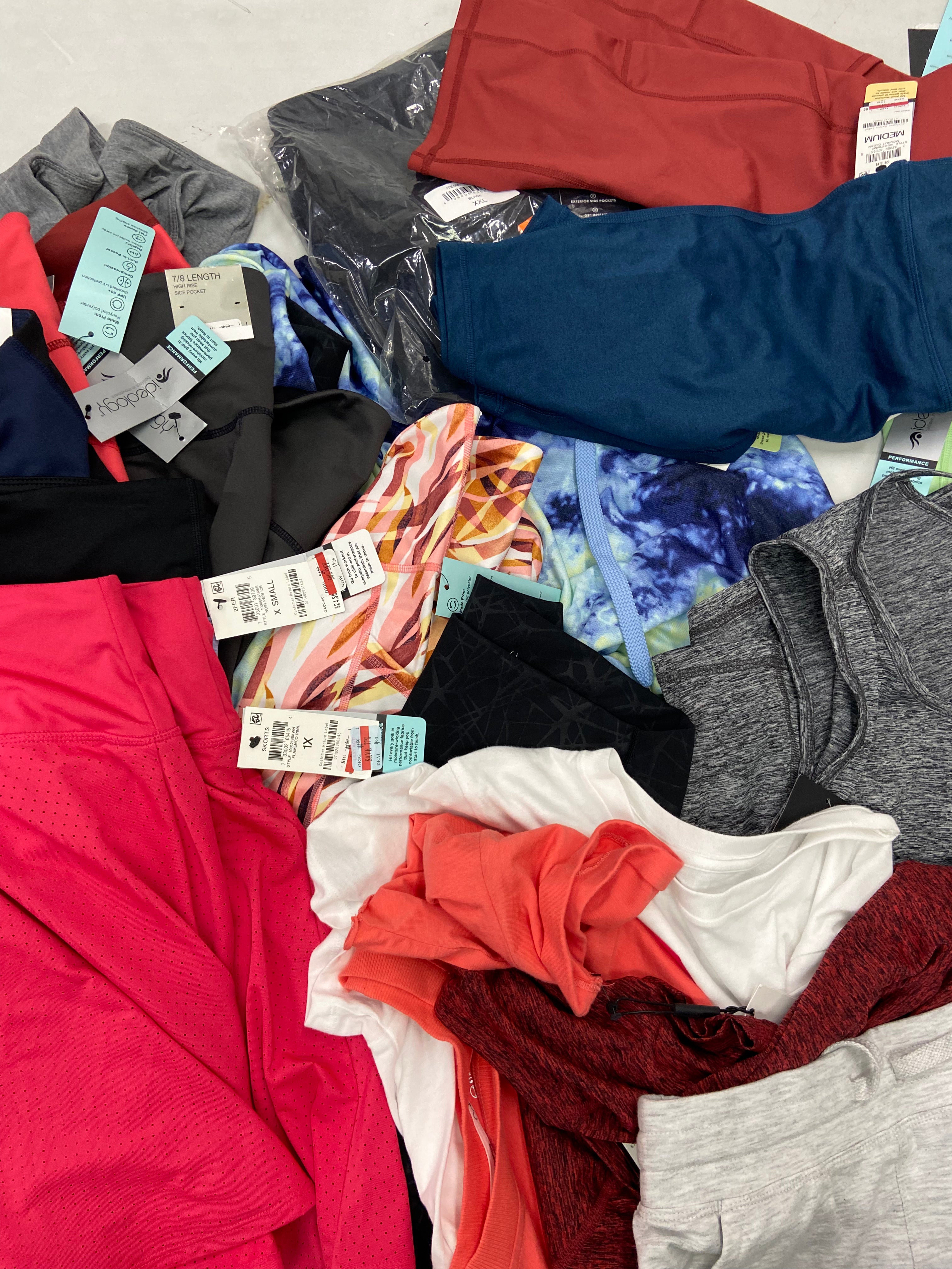 Women's Clothing Activewear Wholesale Lot, UNDER ARMOUR, CALVIN KLEIN, SPYDER, CHAMPION, IDEOLOGY and more, 23 items, Shelf Pulls, MSRP $796
