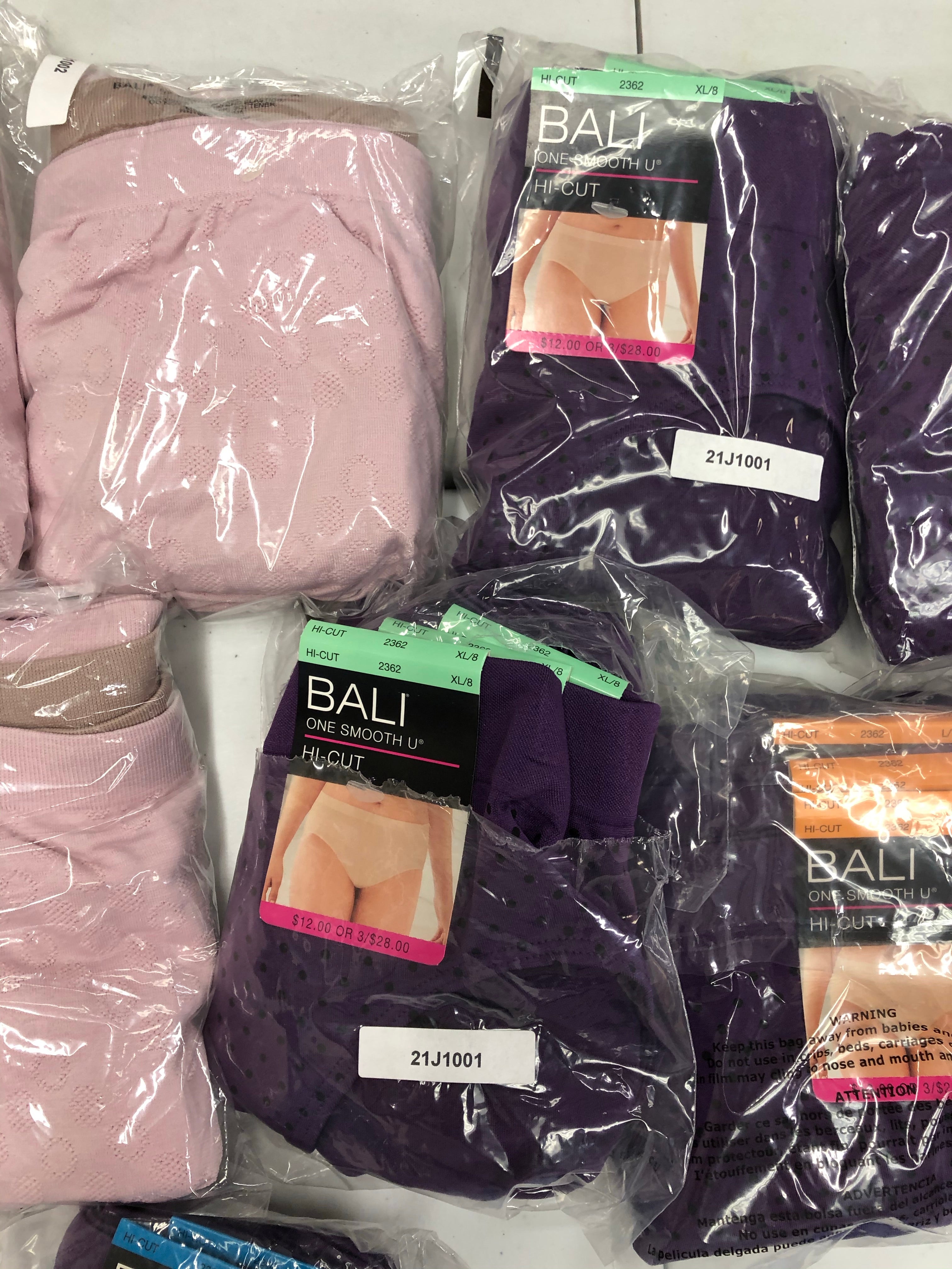 Women's Clothing Intimates Wholesale Lot,BALI, 72 items, Shelf Pulls, MSRP $864