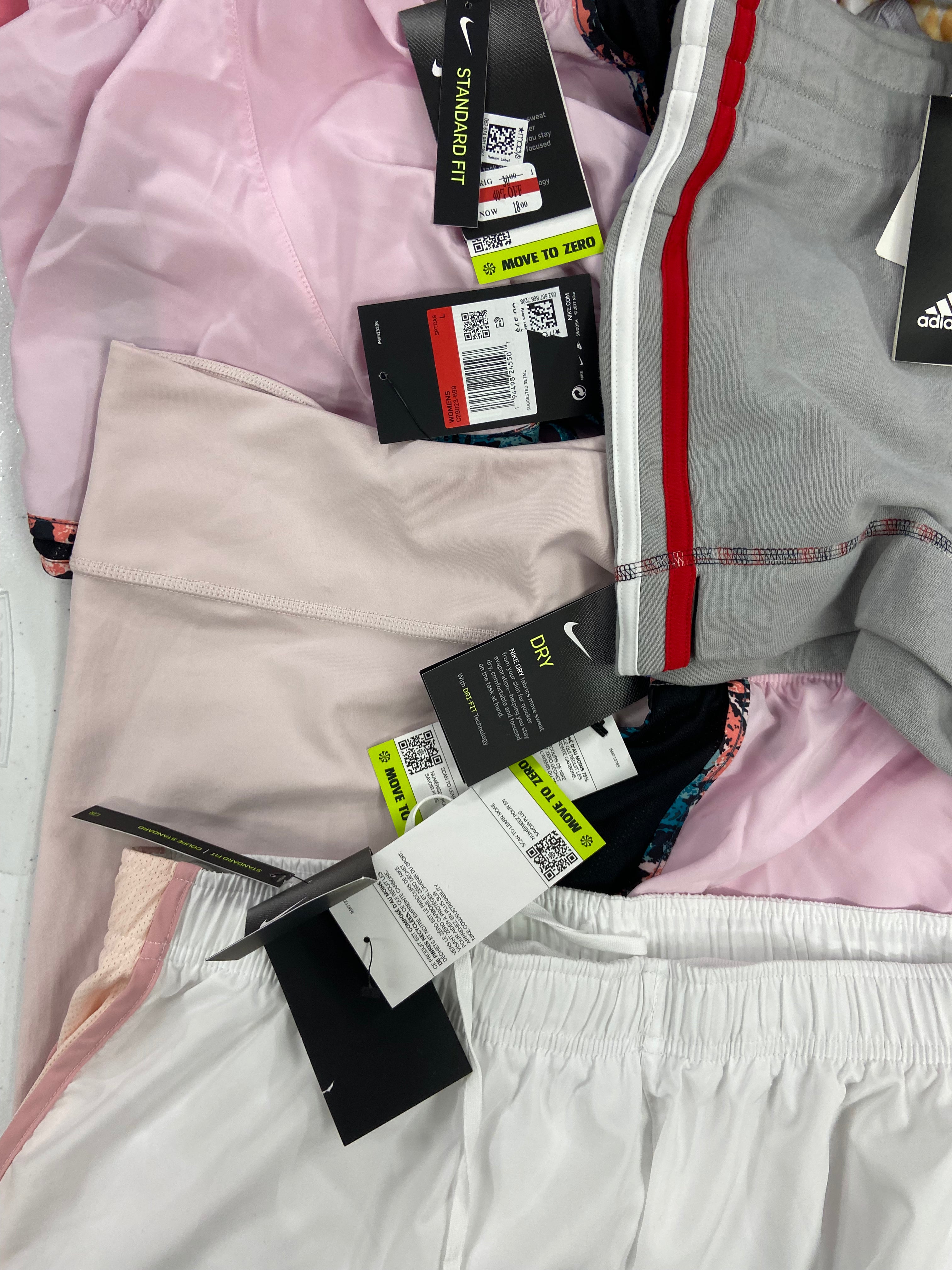 Women's Clothing Activewear Wholesale Lot, UNDER ARMOUR, NIKE, DKNY, ADIDAS, and more, 22 items, Shelf Pulls, MSRP $783