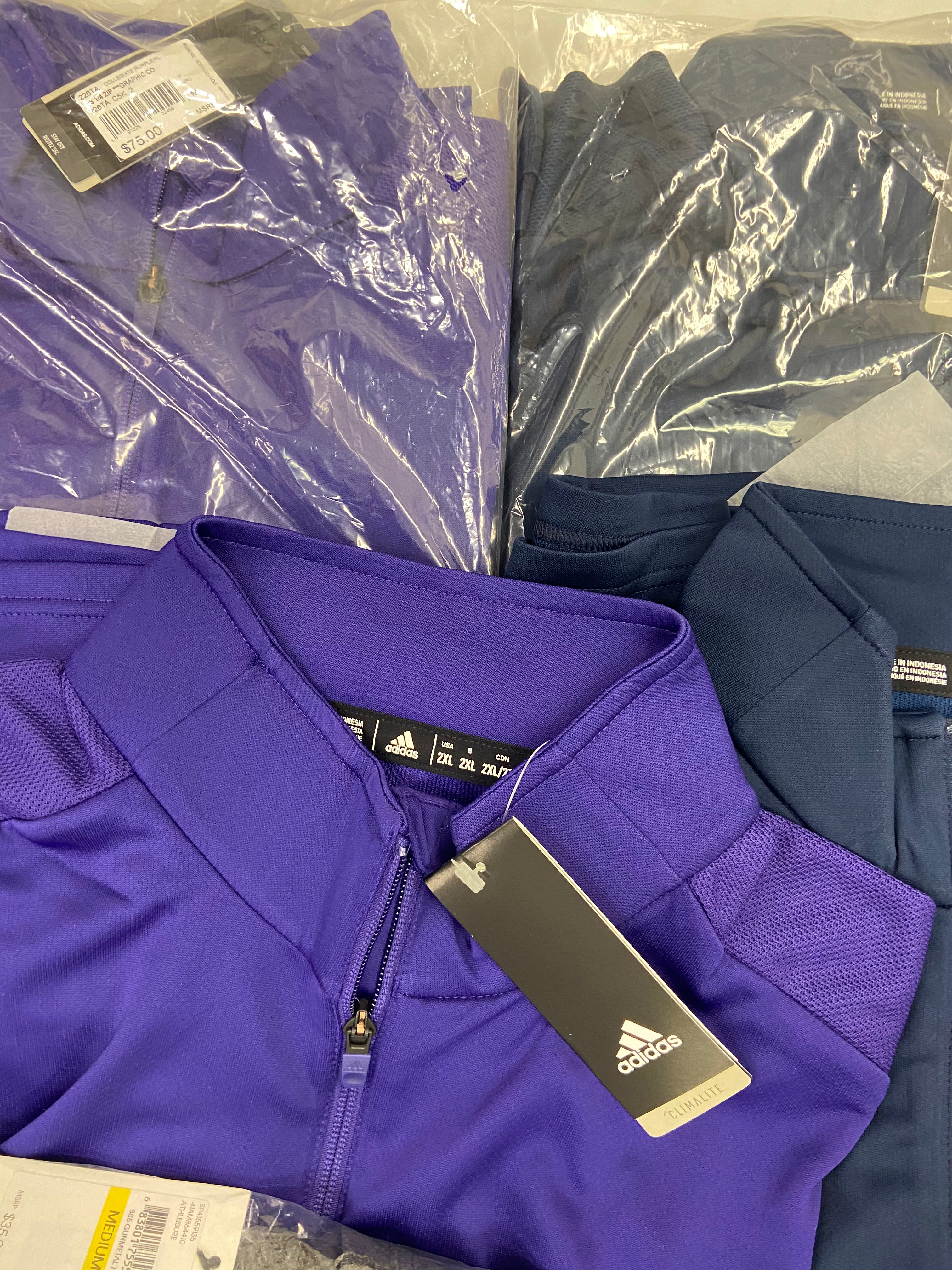 Men's Clothing Tops Wholesale Lot, ADIDAS, CALVIN KLEIN, HURLEY, HANG TEN, DAM GOOD, CATERPILLAR, AMERICAN APPAREL, 27 items, Shelf Pulls, MSRP $871
