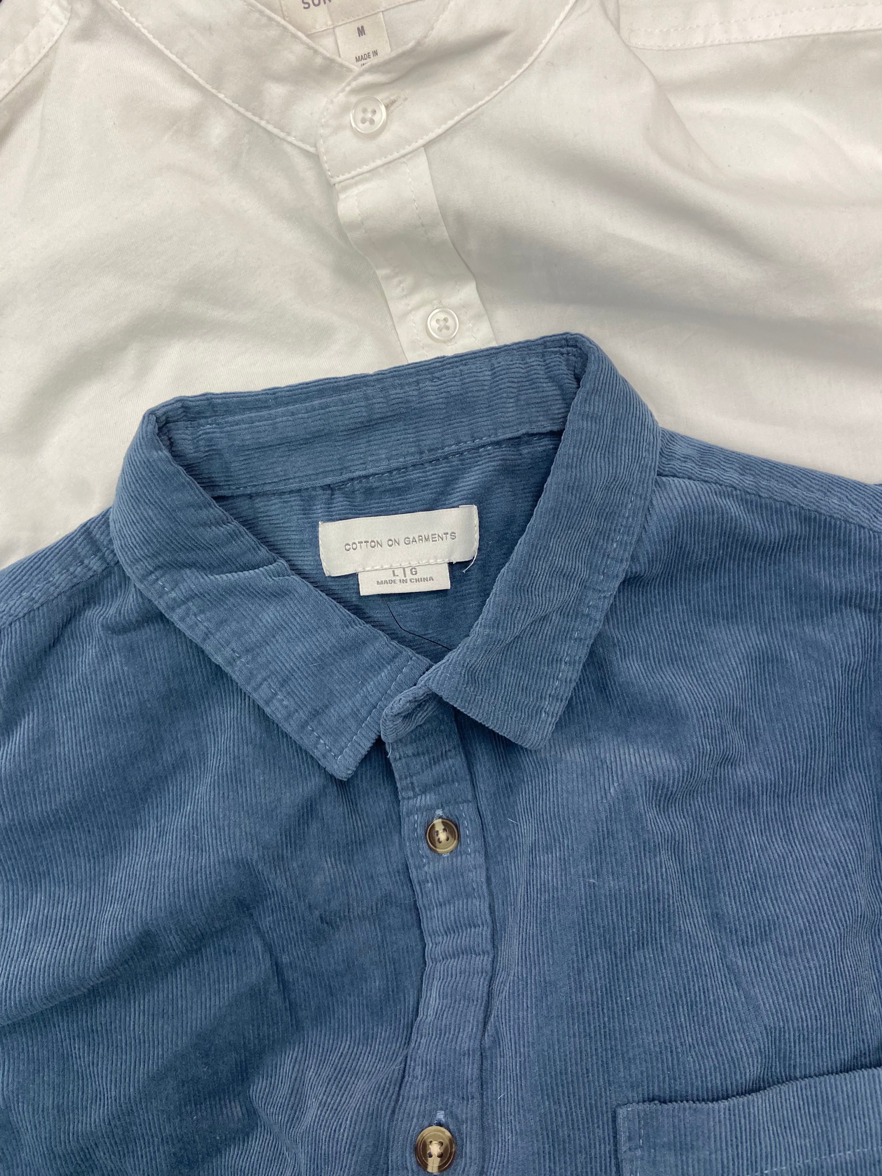 Men's Clothing Button Down Shirts Wholesale Lot, LEVI'S, Club Room, HICKEY FREEMAN, VOLCOM, SUN + STONE and more, 10 items, Shelf Pulls, MSRP $539