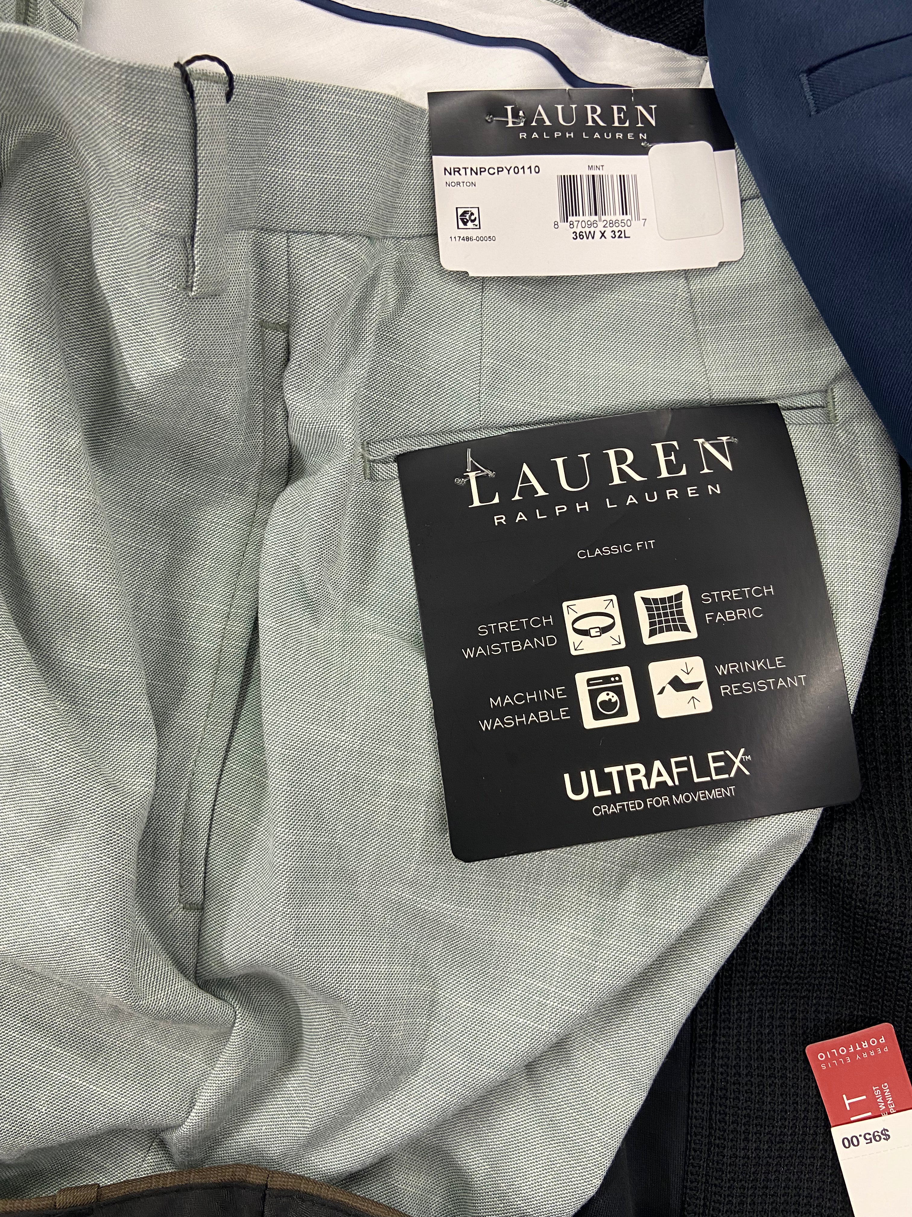 Men's Clothing Dress Pants & Others Wholesale Lot, LAUREN RALPH LAUREN, BANANA REPUBLIC, THE MEN'S STORE, SPYDER, PERRY ELLIS and more, 13 items, Shelf Pulls, MSRP $1,141
