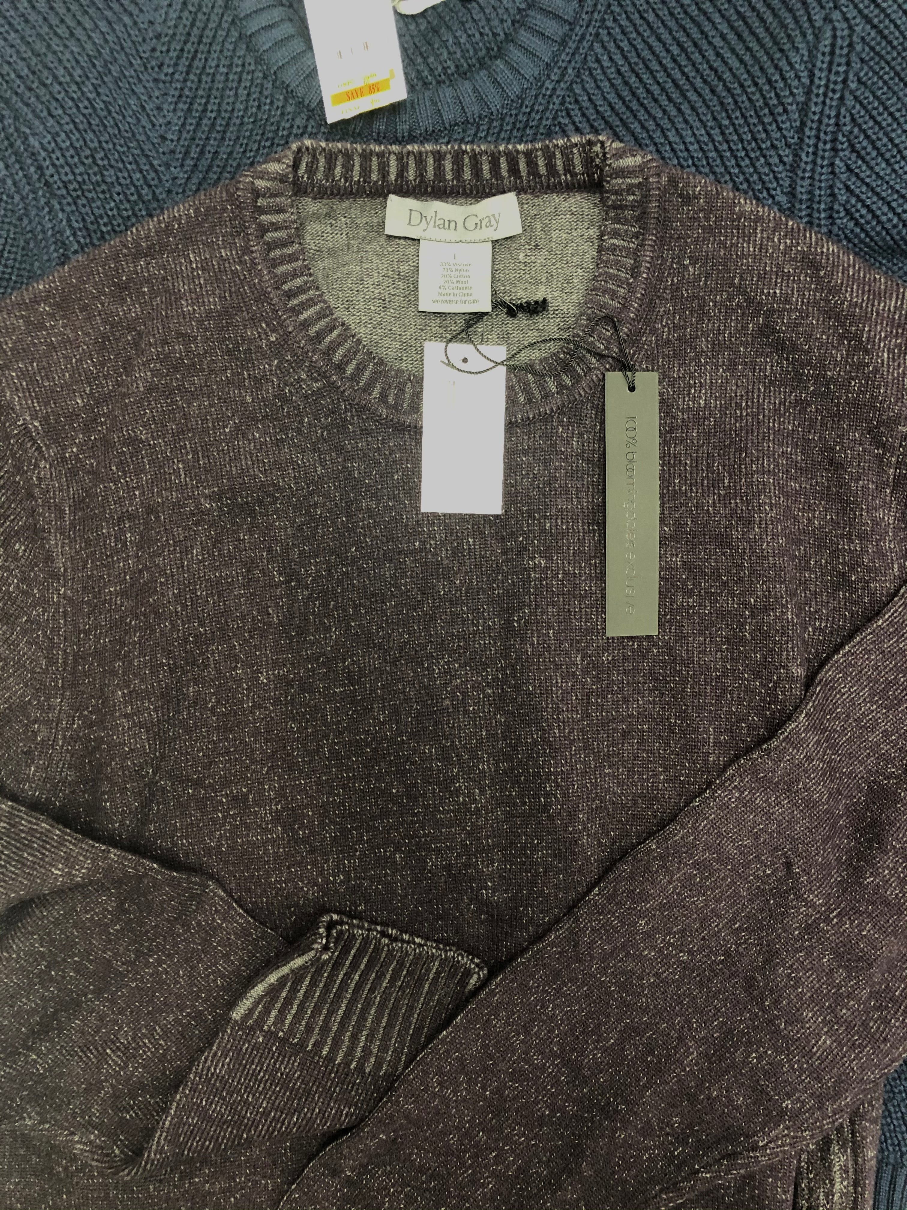 Men's Clothing Winter Top Wholesale Lot, Dylan Gray, INC 7 Units, Shelf Pulls, MSRP $743.50