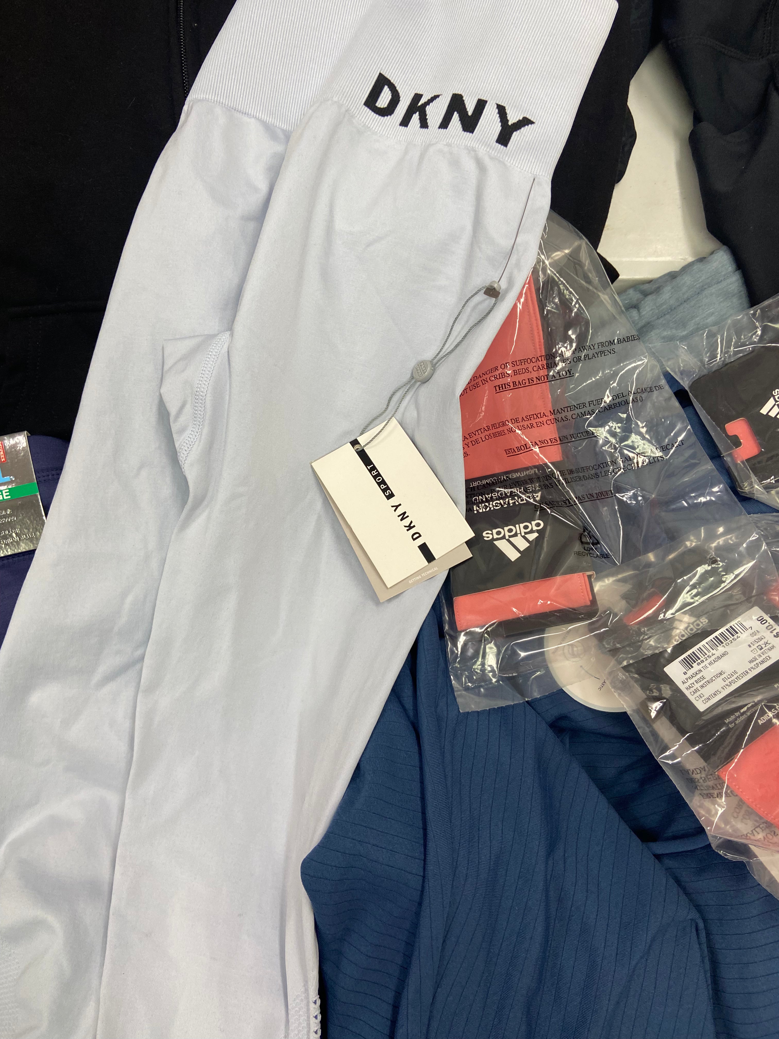 Women's Clothing Activewear and Others Wholesale Lot, ADIDAS, DKNY, NAUTICA, SPYDER, MONDETTA and more, 24 items, Shelf Pulls, MSRP $762