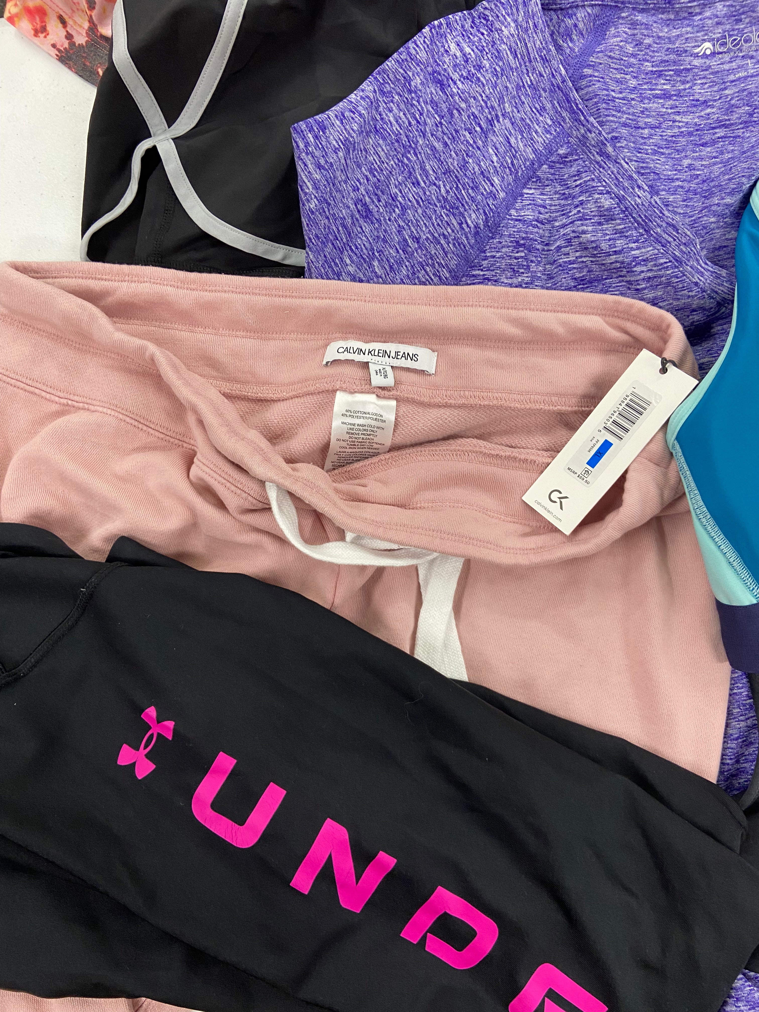 Women's Clothing Activewear Wholesale Lot, DKNY, NIKE, CALVIN KLEIN, ADIDAS, UNDER ARMOUR, IDEOLOGY and more, 18 items, Shelf Pulls, MSRP $631