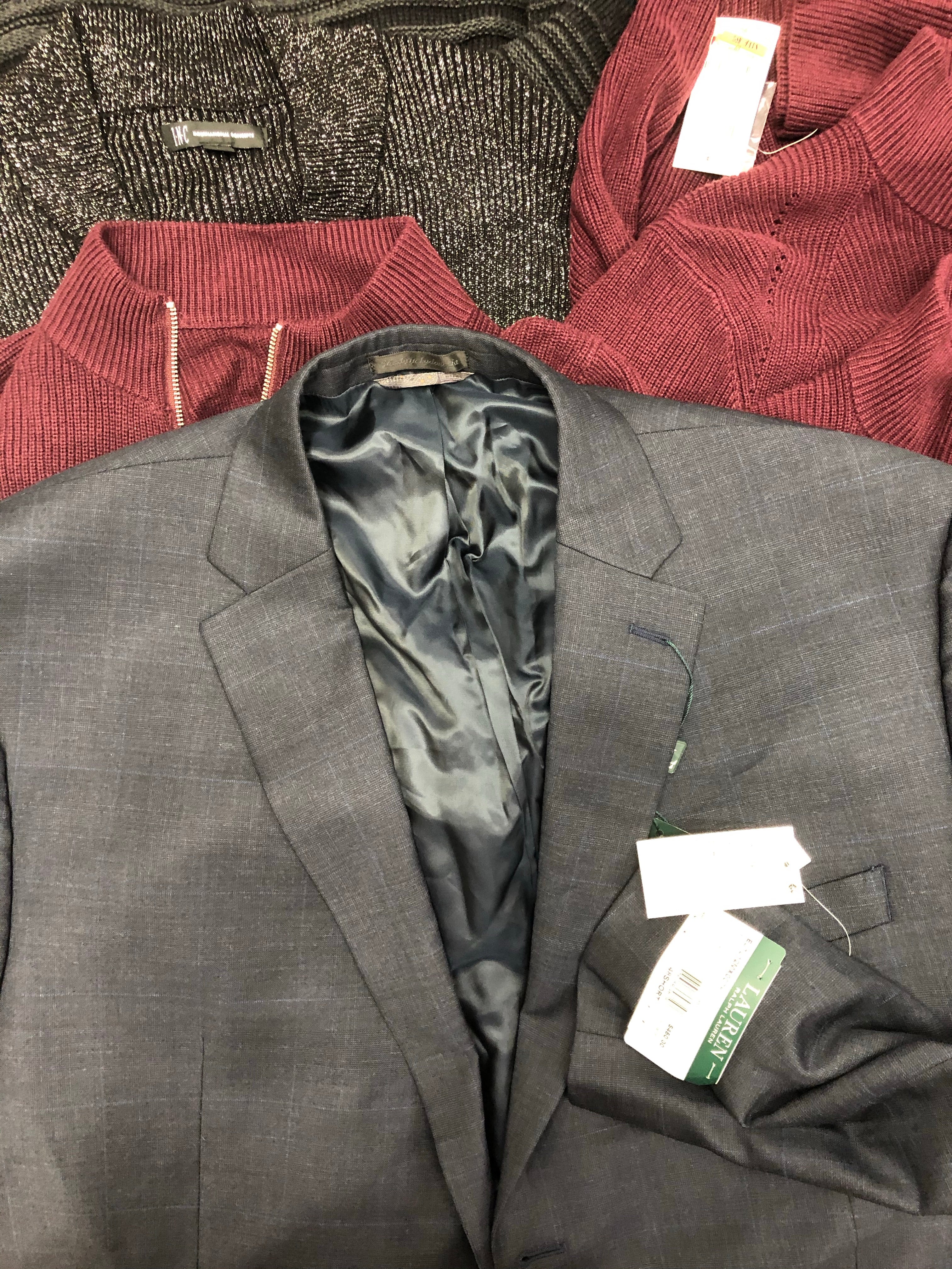 Men's Clothing Top Wholesale Lot, Polo Ralph Lauren, Clubroom, INC,  11 Units, Shelf Pulls, MSRP $1,150.50