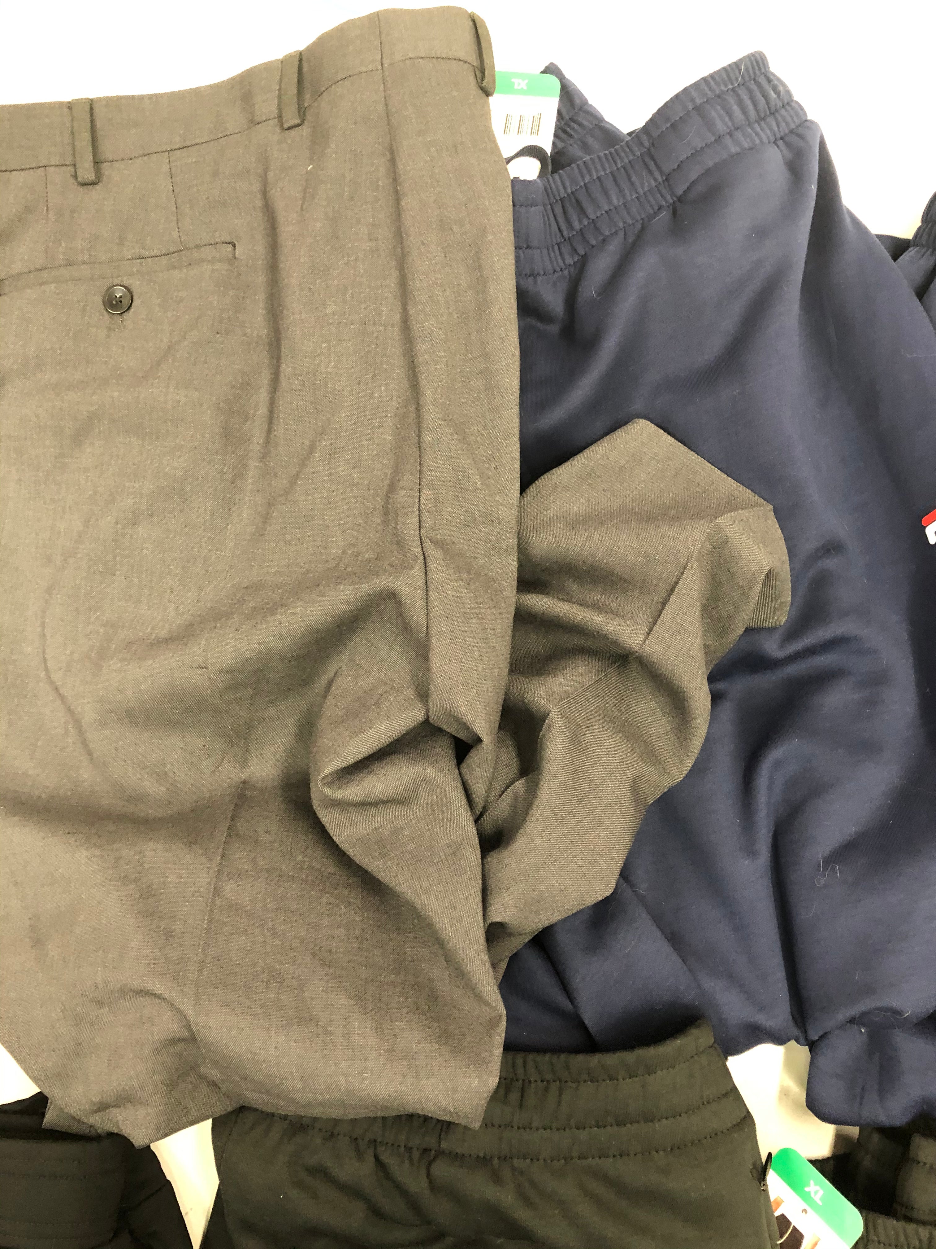 Men's Clothing Workout Pants and other pants, Wholesale Lot, FILA, EDDIE BAUER, MARC NEW YORK, ORVIS, 9 items, Shelf Pulls, MSRP $565