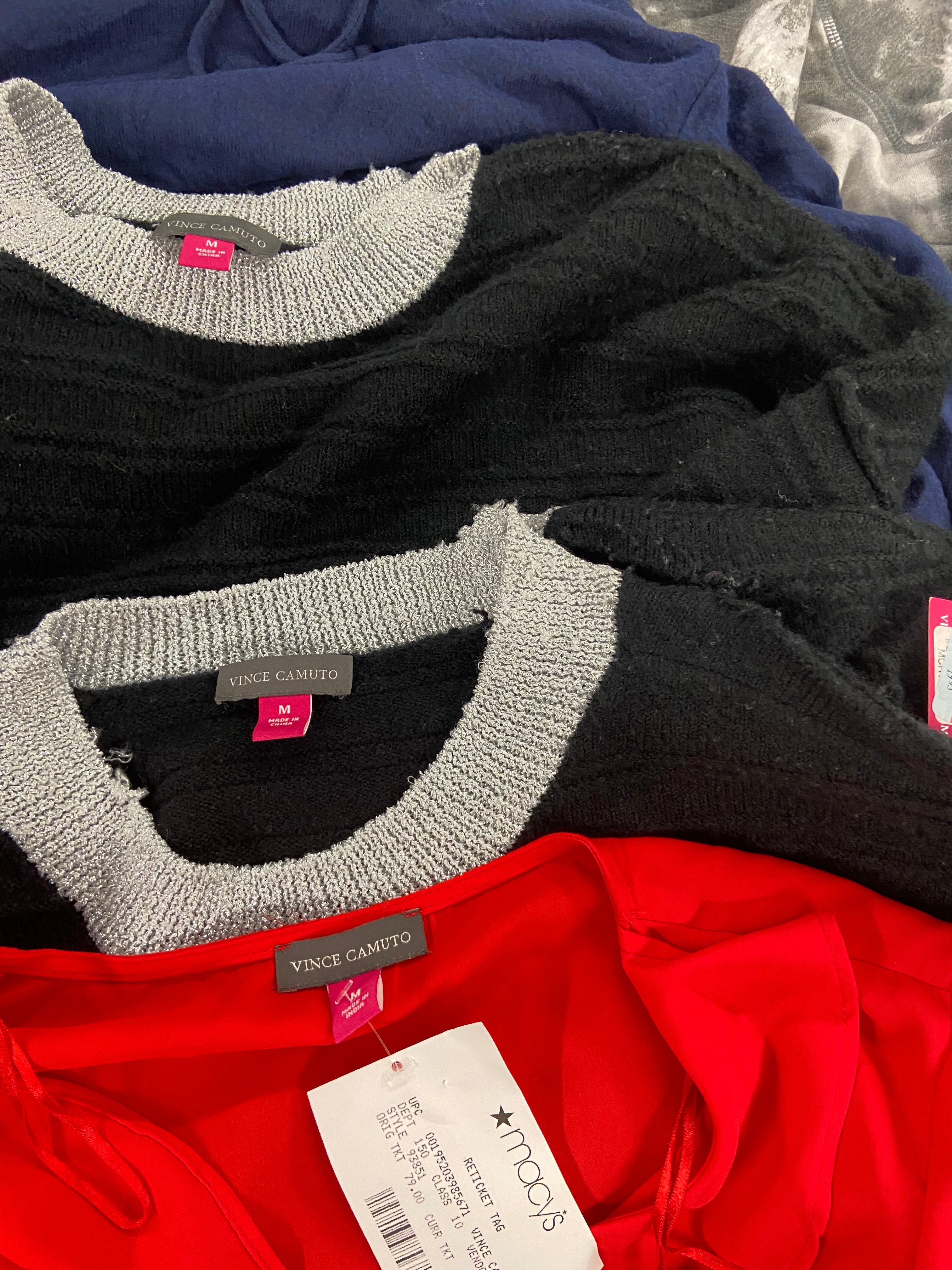 Women's Clothing Sweaters & Others Wholesale Lot, POLO RALPH LAUREN, TOMMY HILFIGER, MICHAEL KORS, VINCE CAMUTO, BELLDINI and more, 16 items, Shelf Pulls, MSRP $913