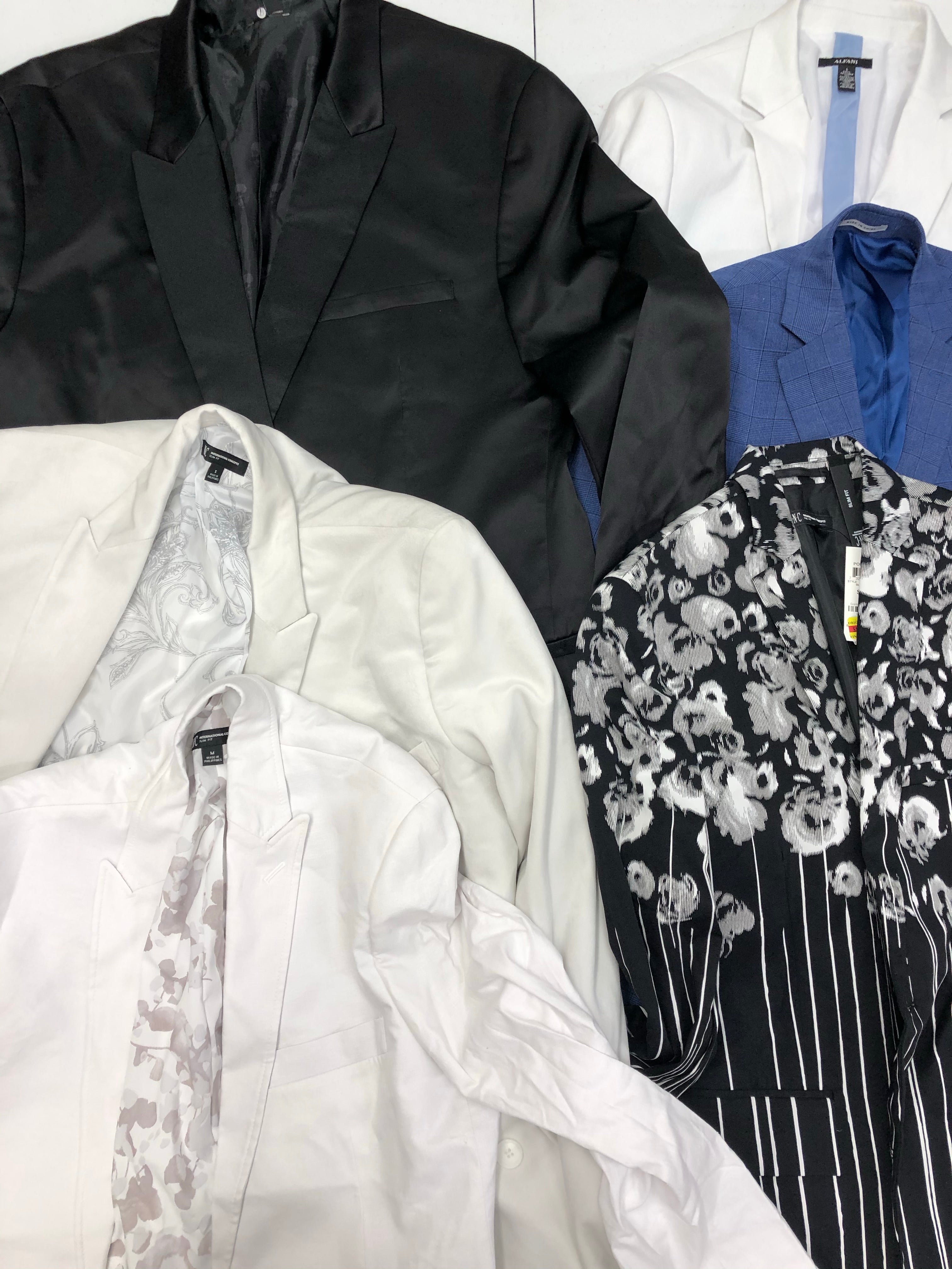 Men's Clothing SUITS/BLAZERS Wholesale Lot, ALFANI, INC, 6 Items, Shelf Pulls, MSRP $1,087