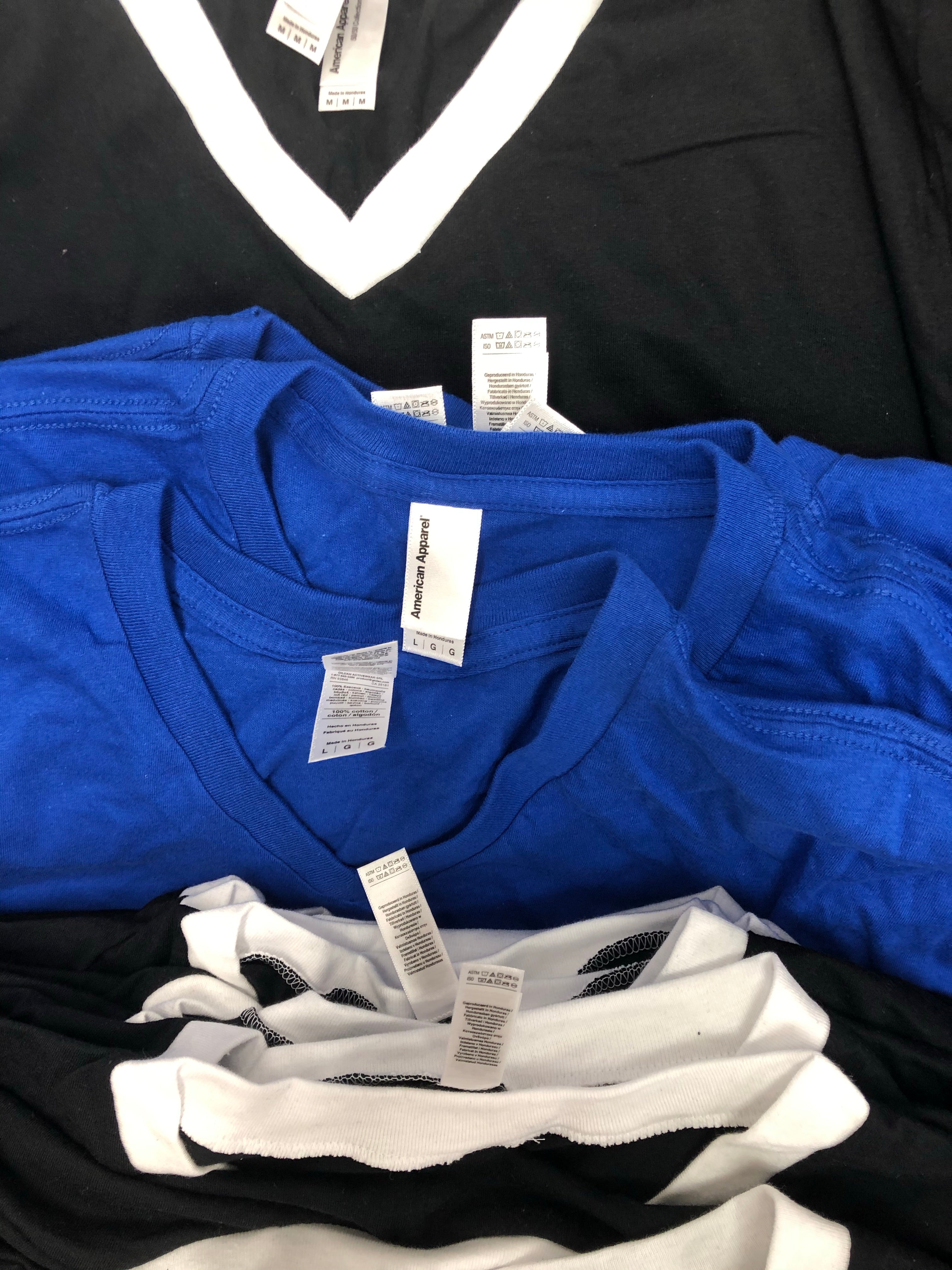 Men's Clothing Tops T-Shirt Wholesale Lot, AMERICAN APPAREL ONLY, 45 Items, Shelf Pulls, MSRP $886