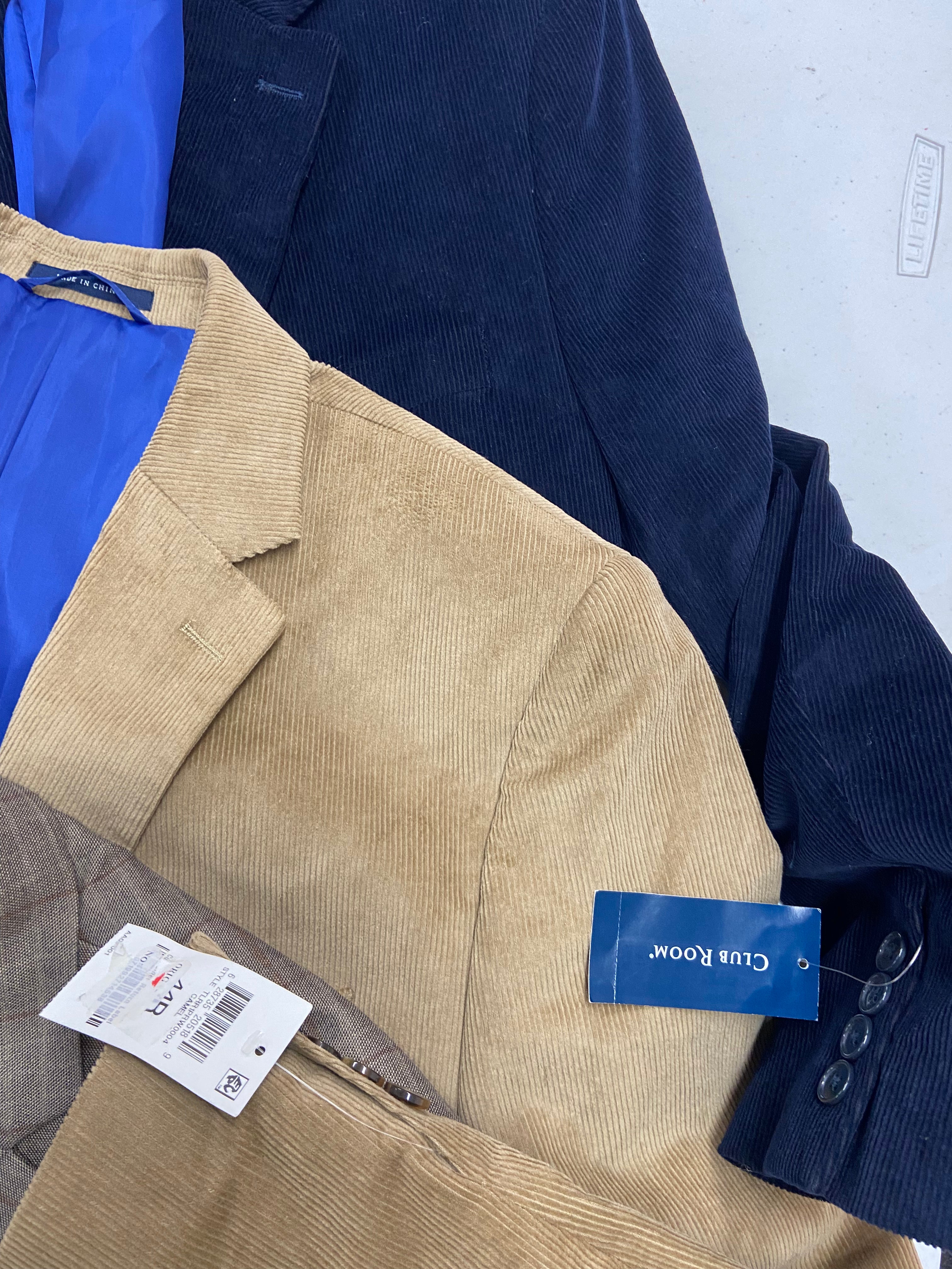 Men's Clothing Blazers & Dress Pant Wholesale Lot,  ALFANI, CLUB ROOM, 5 items, Shelf Pulls, MSRP $1,380
