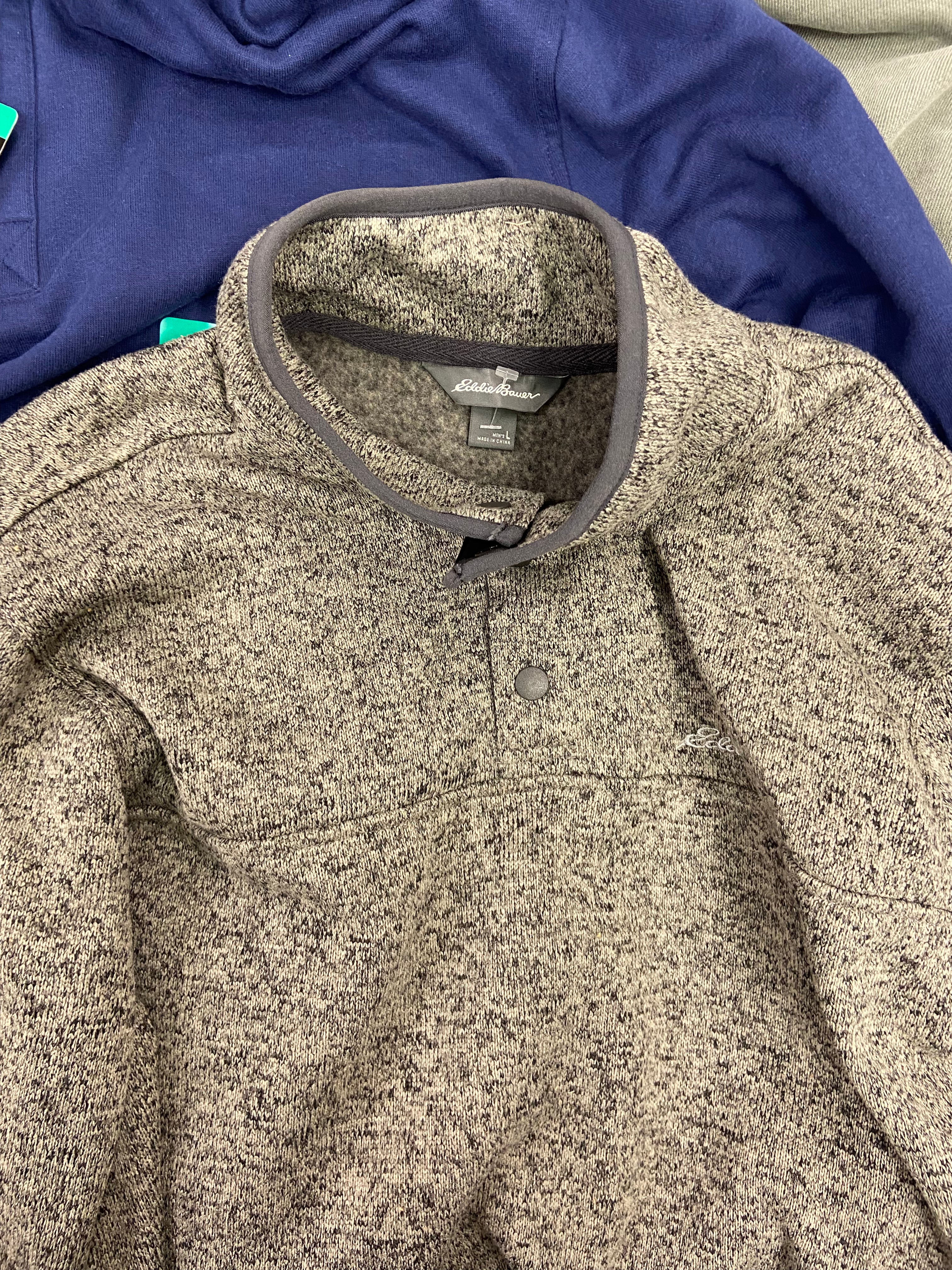 Men's Clothing Sweaters, Sleepwear & Other Tops Wholesale Lot, CALVIN KLEIN, BANAN REPUBLIC, IZOD, EDDIE BAUER and more, 13 items, Shelf Pulls, MSRP $677