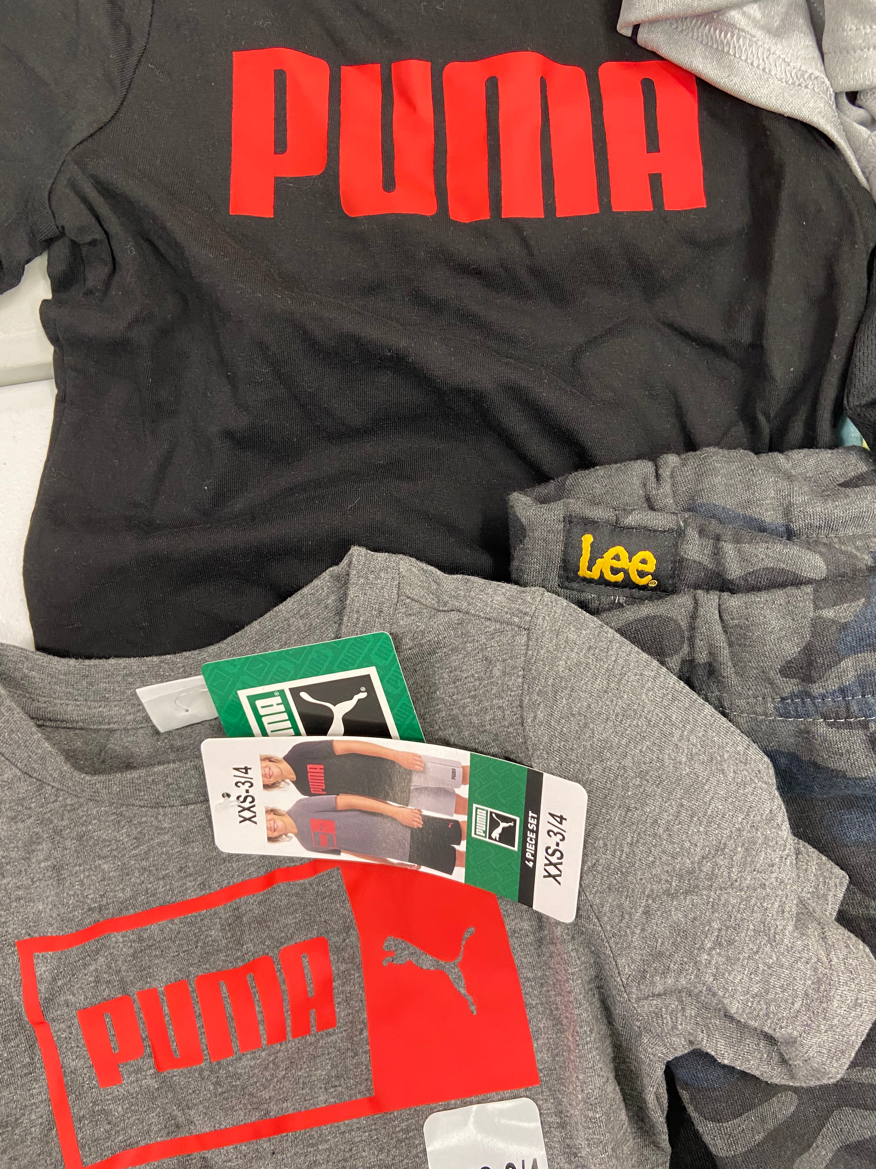 Kid's Clothing Assorted Wholesale Lot, CALVIN KLEIN, PUMA, EDDIE BAUER, FRENCH TOAST, LEE, THE CHILDREN'S PLACE and more, 11 items, Shelf Pulls, MSRP $392