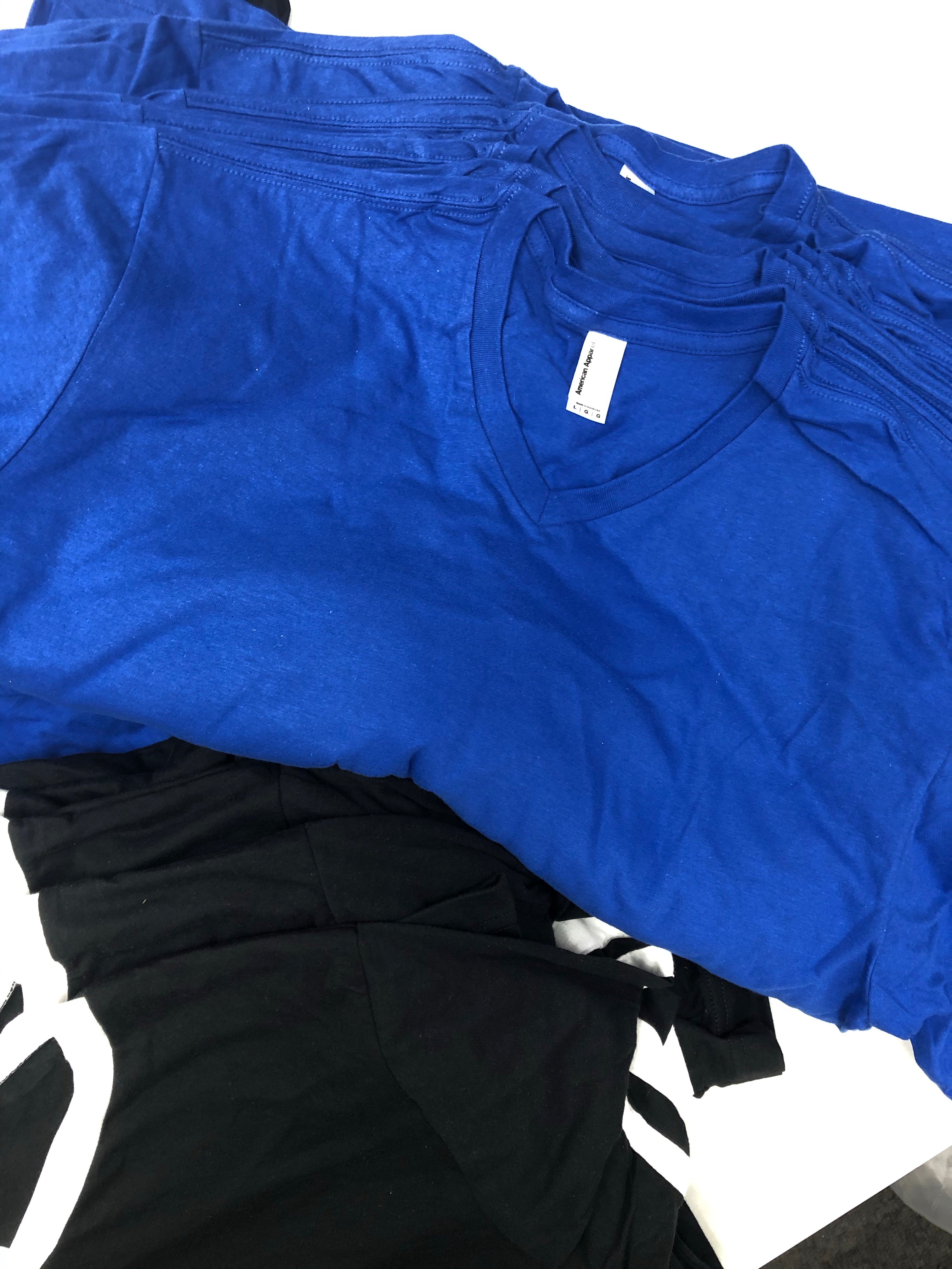 Men's Clothing Tops T-Shirt Wholesale Lot, AMERICAN APPAREL ONLY, 45 Items, Shelf Pulls, MSRP $886