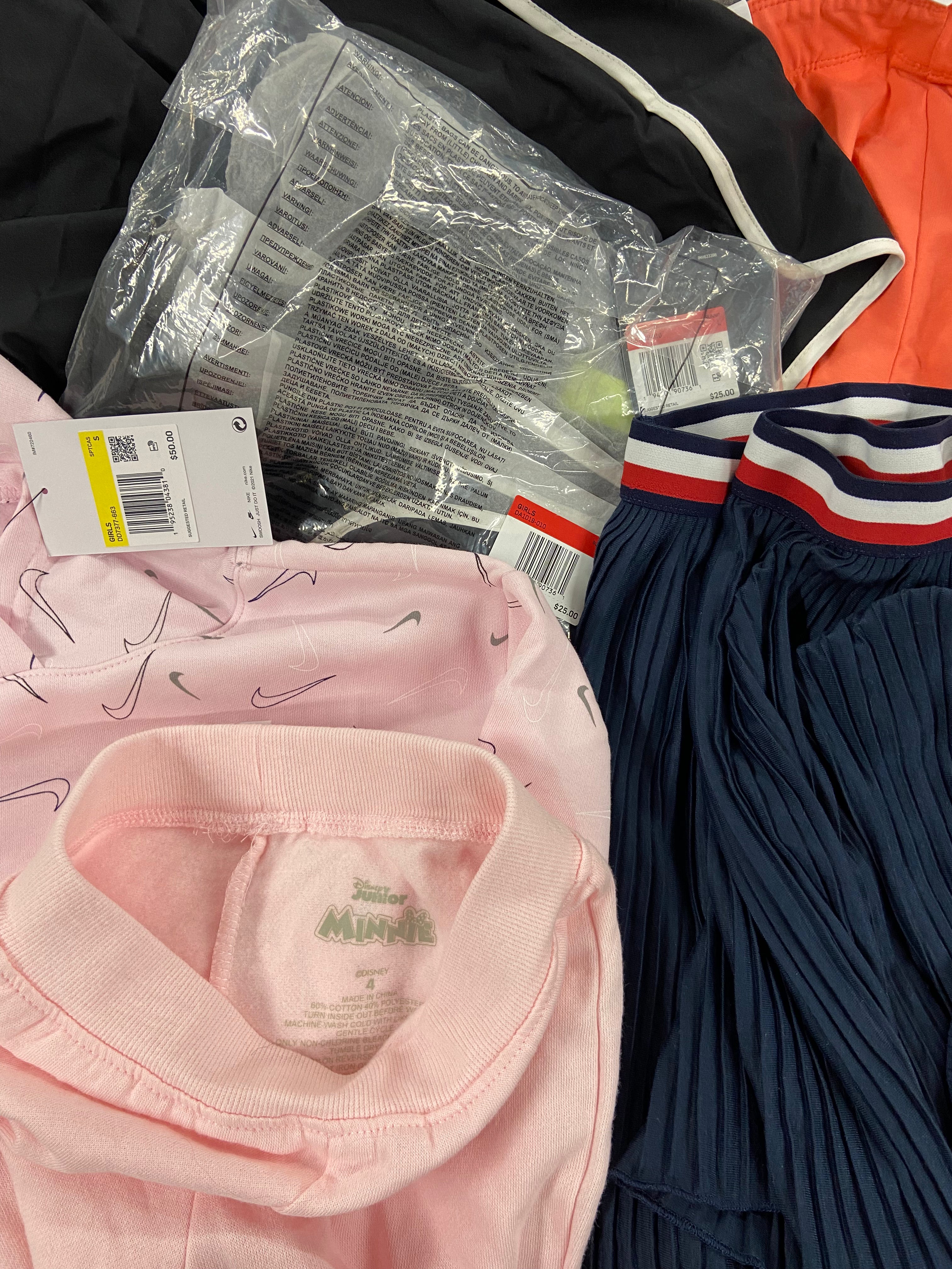 Kid's Clothing Wholesale Lot, HURLEY, TOMMY HILFIGER, CARTER'S, STARWARS, NIKE, UNIVIBE, CHAMPION and more, 16 items, Shelf Pulls, MSRP $523