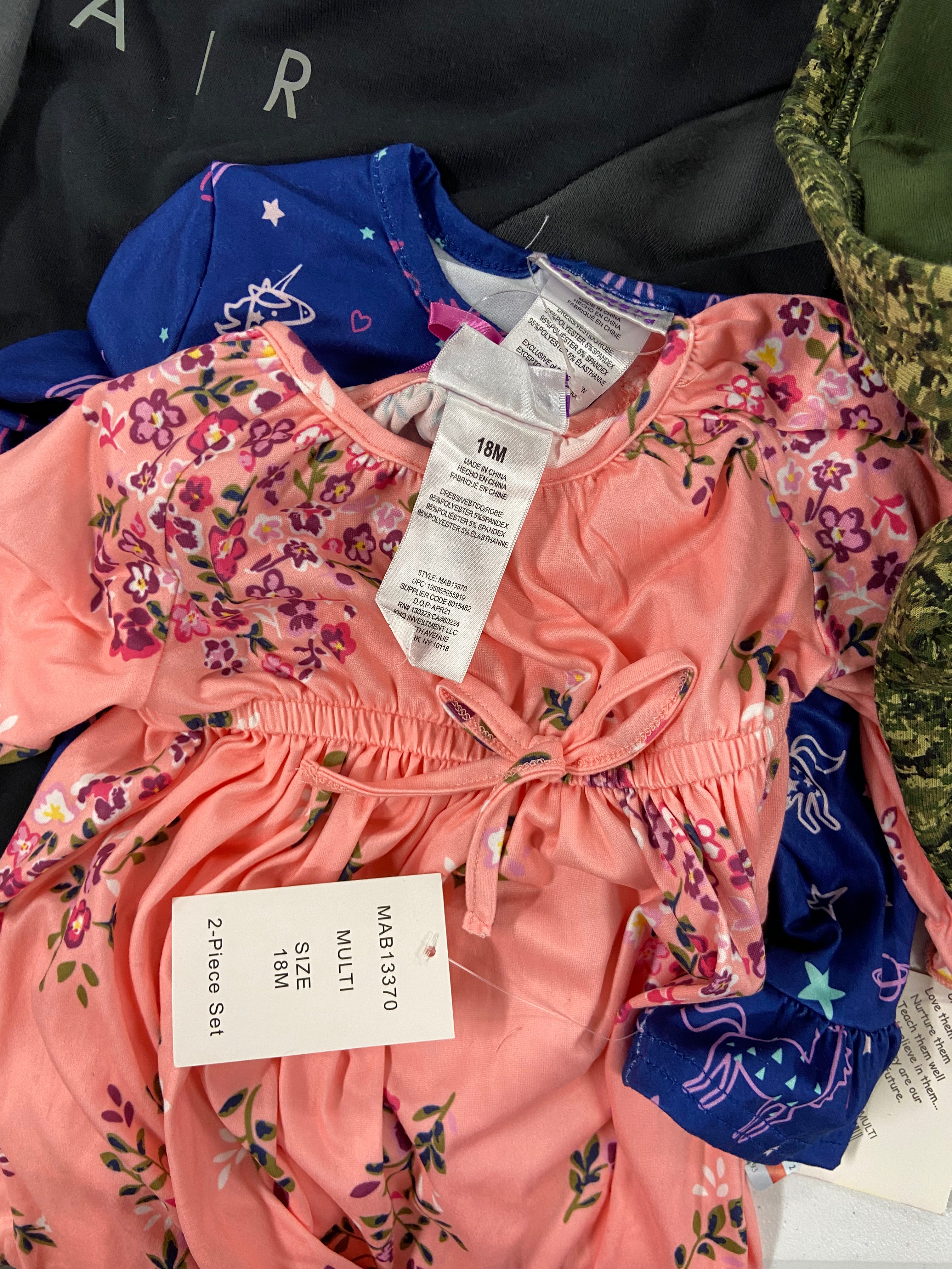 Kid's / Baby's Clothing Assorted Wholesale Lot, NIKE, CHAMPION, NEW BLUEBERRI, DISNEY, TOMMY HILFIGER and more, 18 items, Shelf Pulls, MSRP $663