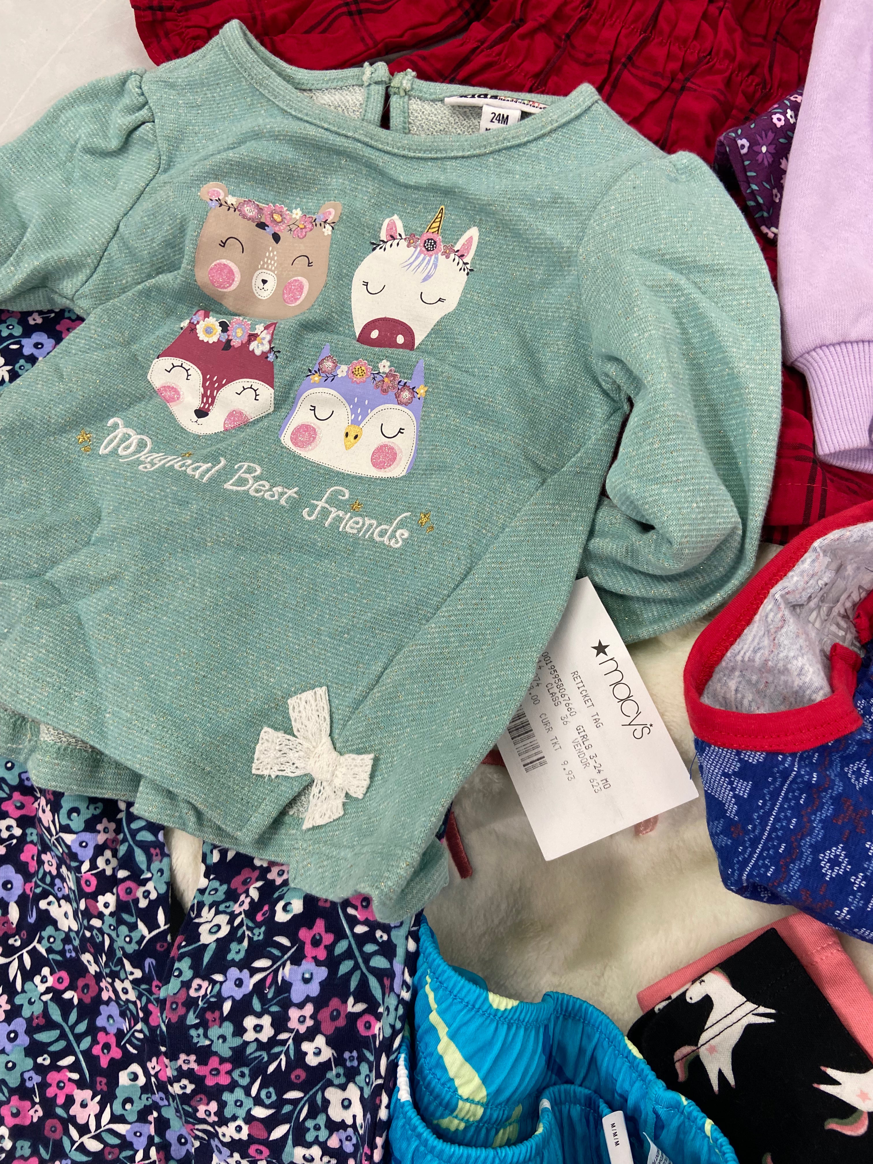 Kid's / Baby's Clothing Assorted Wholesale Lot, NIKE, UNDER ARMOUR, CARTER'S, 32 DEGREES, KIDS HEADQUARTERS, FIRST IMPRESSIONS and more, 28 items, Shelf Pulls, MSRP $699