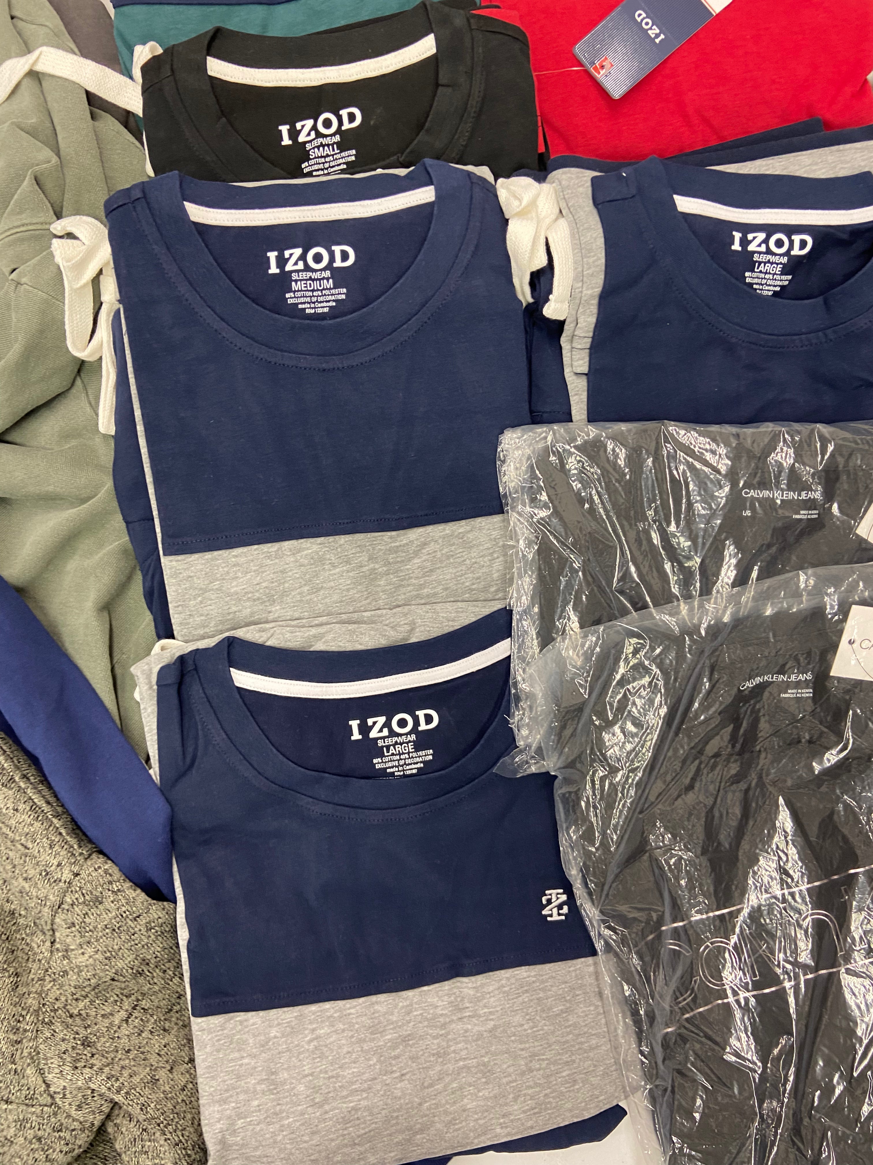 Men's Clothing Sweaters, Sleepwear & Other Tops Wholesale Lot, CALVIN KLEIN, BANAN REPUBLIC, IZOD, EDDIE BAUER and more, 13 items, Shelf Pulls, MSRP $677