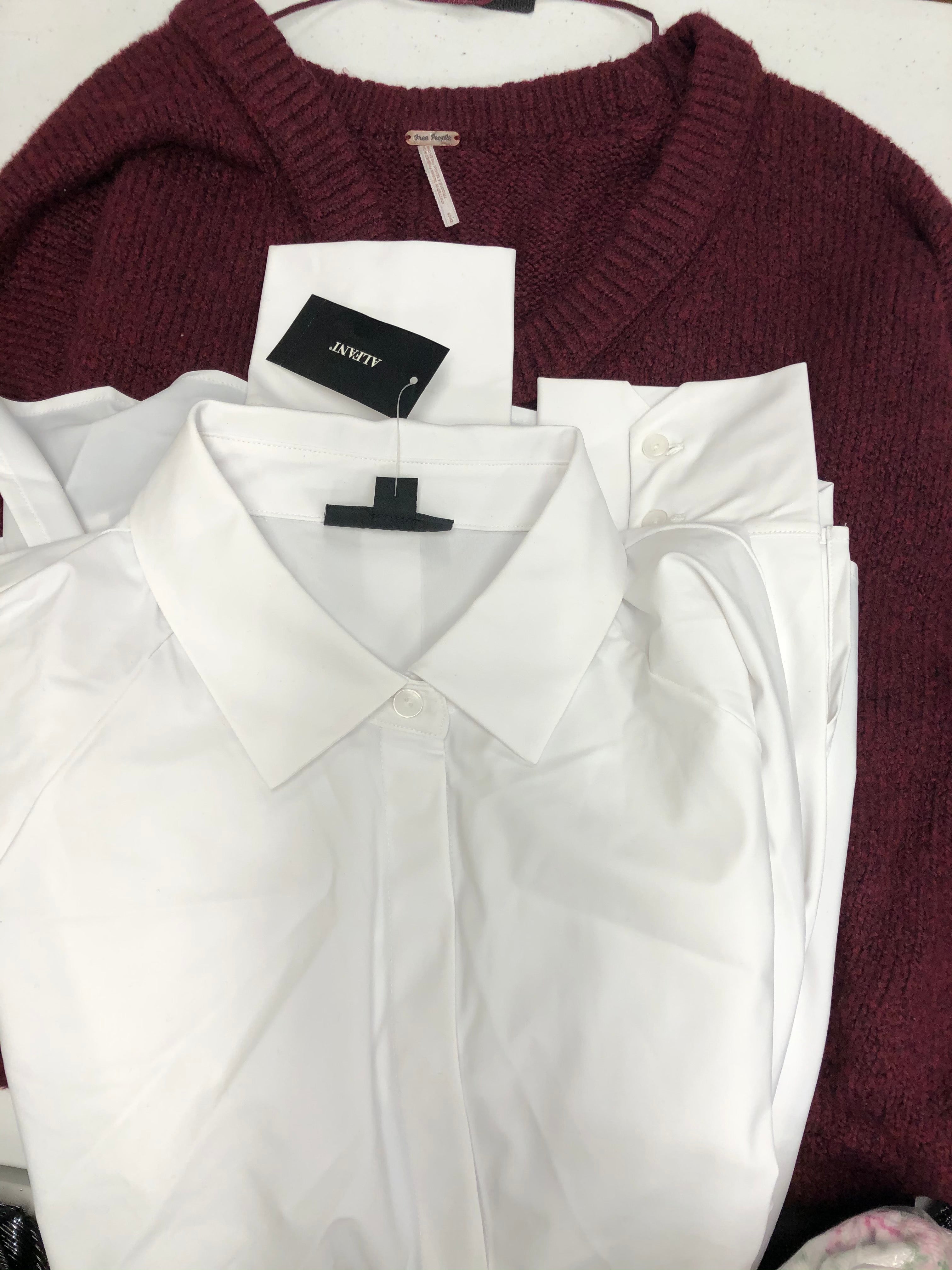 Women's Clothing Tops Wholesale Lot, NIKE, CALVIN KLEIN, ADIDAS, FREE PEOPLE and more, 37 Units, Shelf Pulls, MSRP $2,136