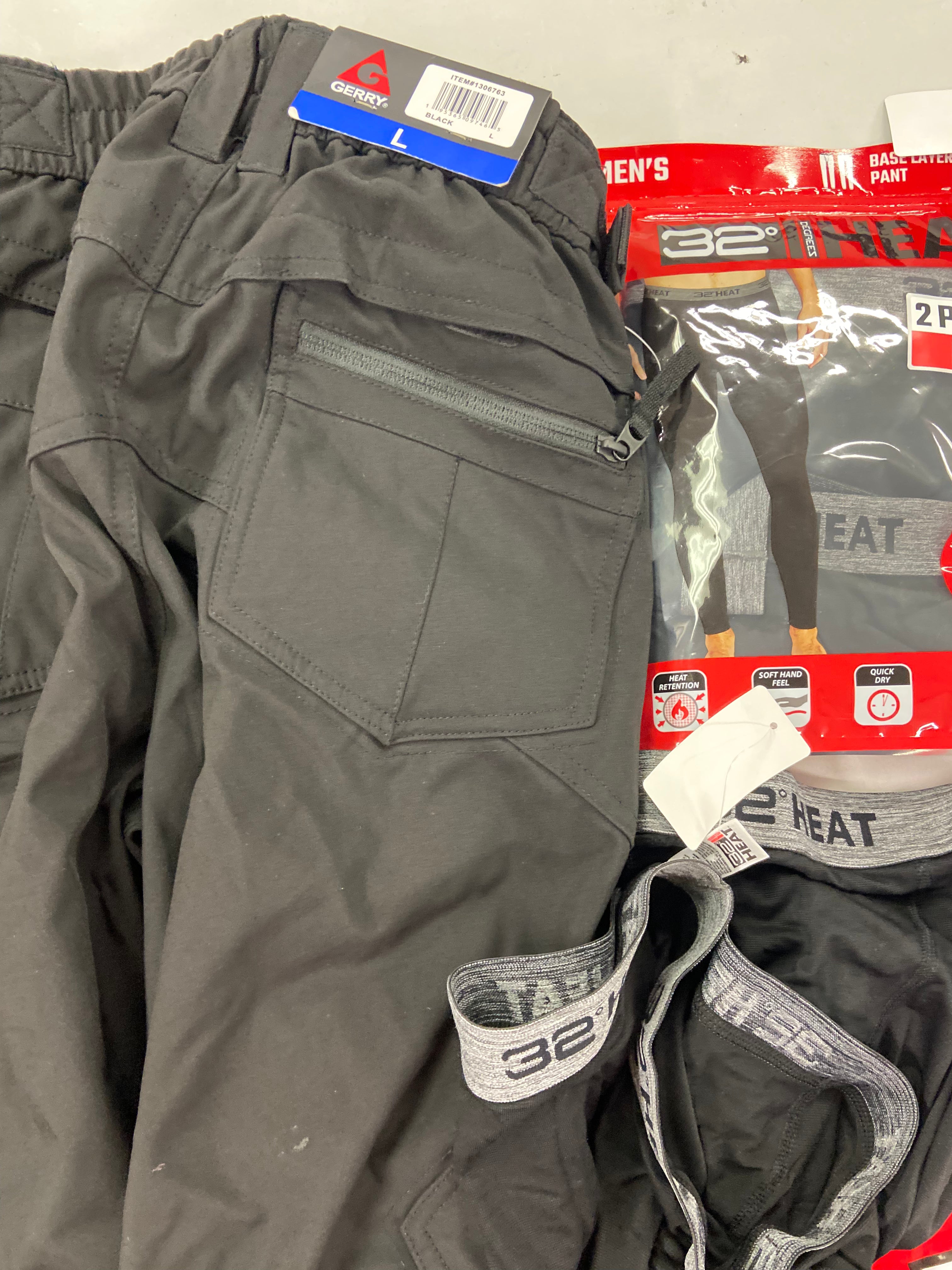 Men's Thermal Loungewear & Others Wholesale Lot, KENNETH COLE, 32 DEGREES, IZOD, GERRY and more, 12 items, Shelf Pulls, MSRP $508
