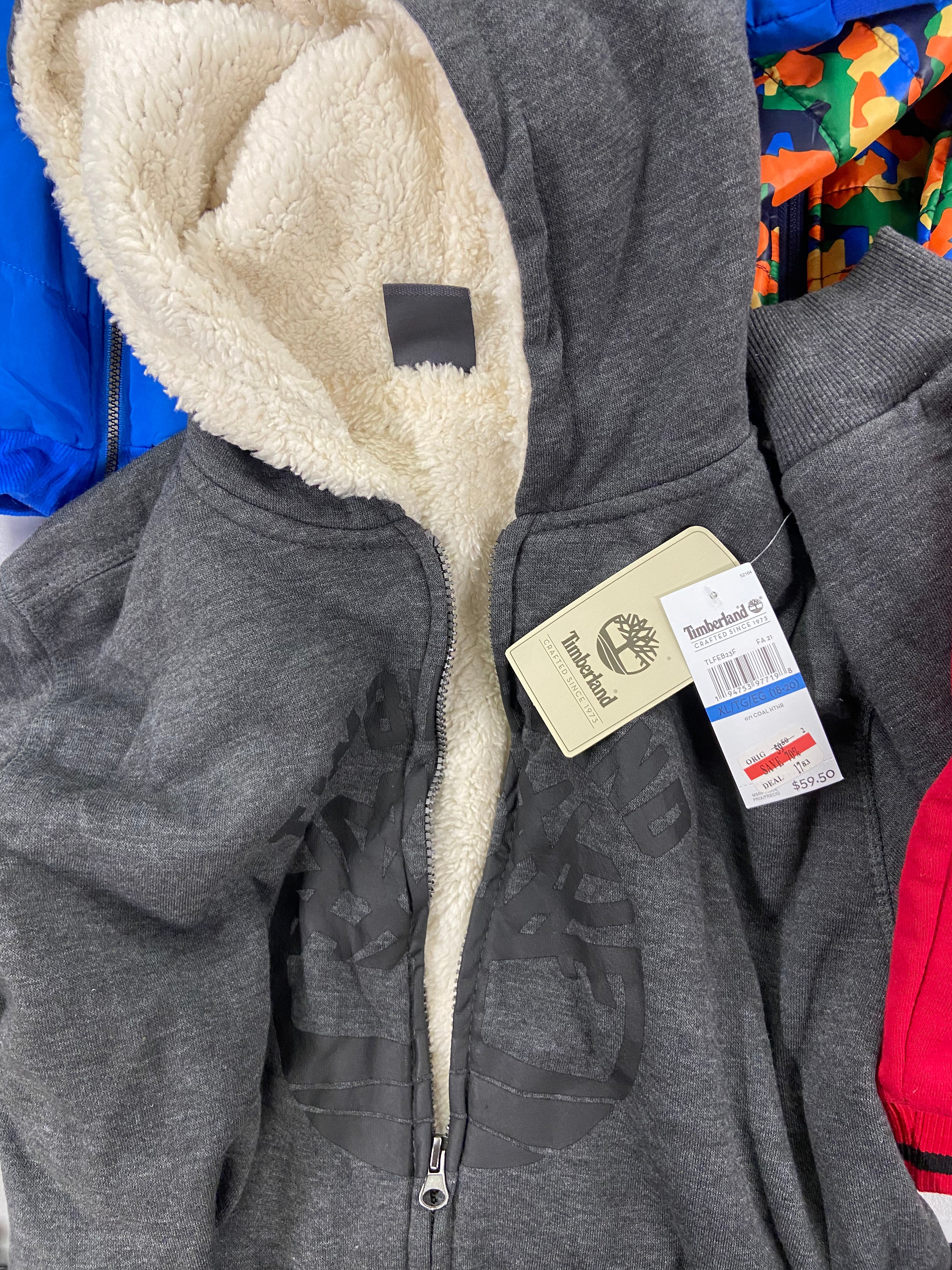 Kid's Clothing Winter Jackets & Others Wholesale Lot, TIMBERLAND, CALVIN KLEIN, EPIC THREADS, FIRST IMPRESSIONS, 11 items, Shelf Pulls, MSRP $576