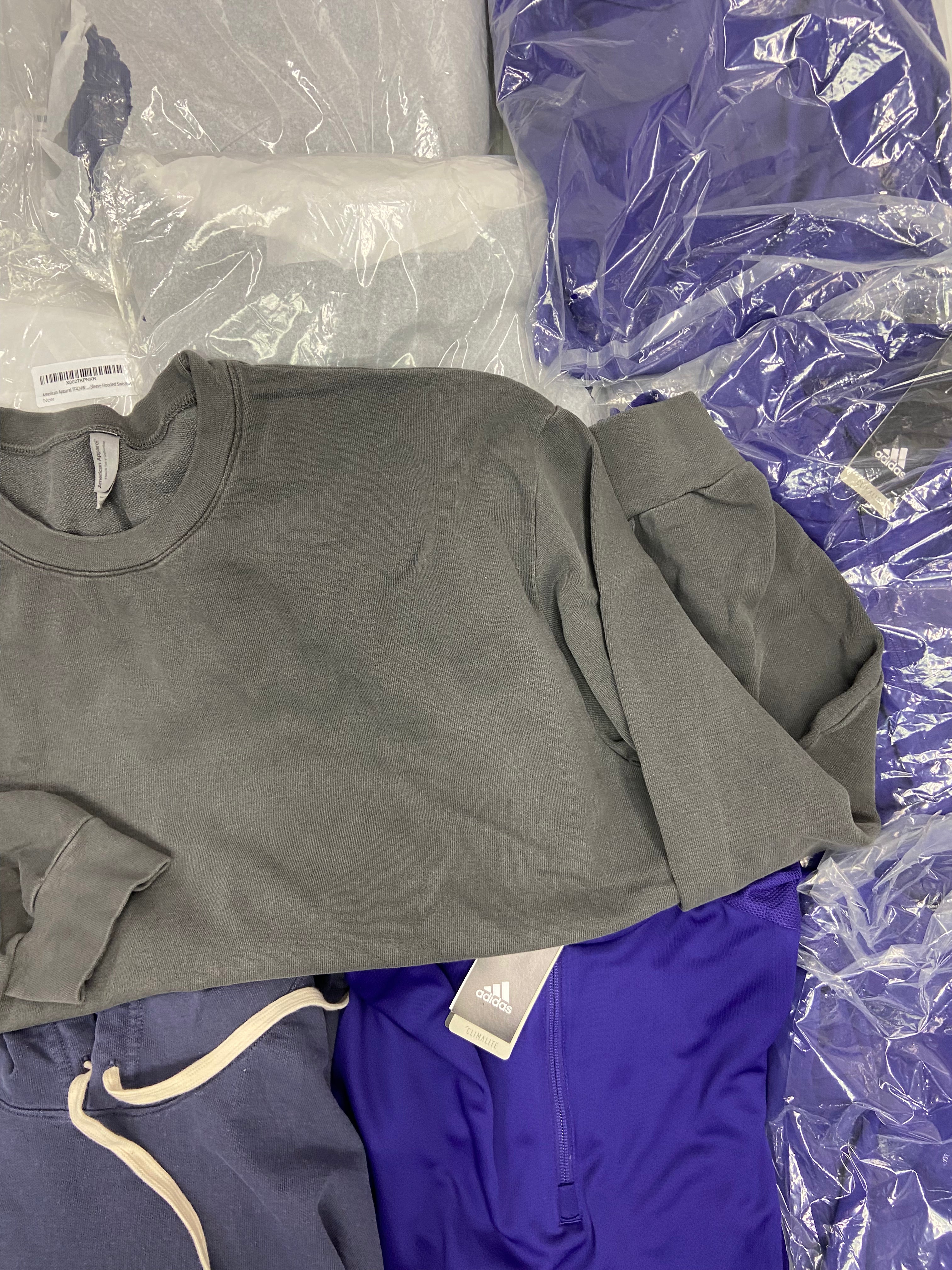 Men's Clothing Activewear Tops Wholesale Lot, ADIDAS, AMERICAN APPAREL, 11 items, Shelf Pulls, MSRP $622