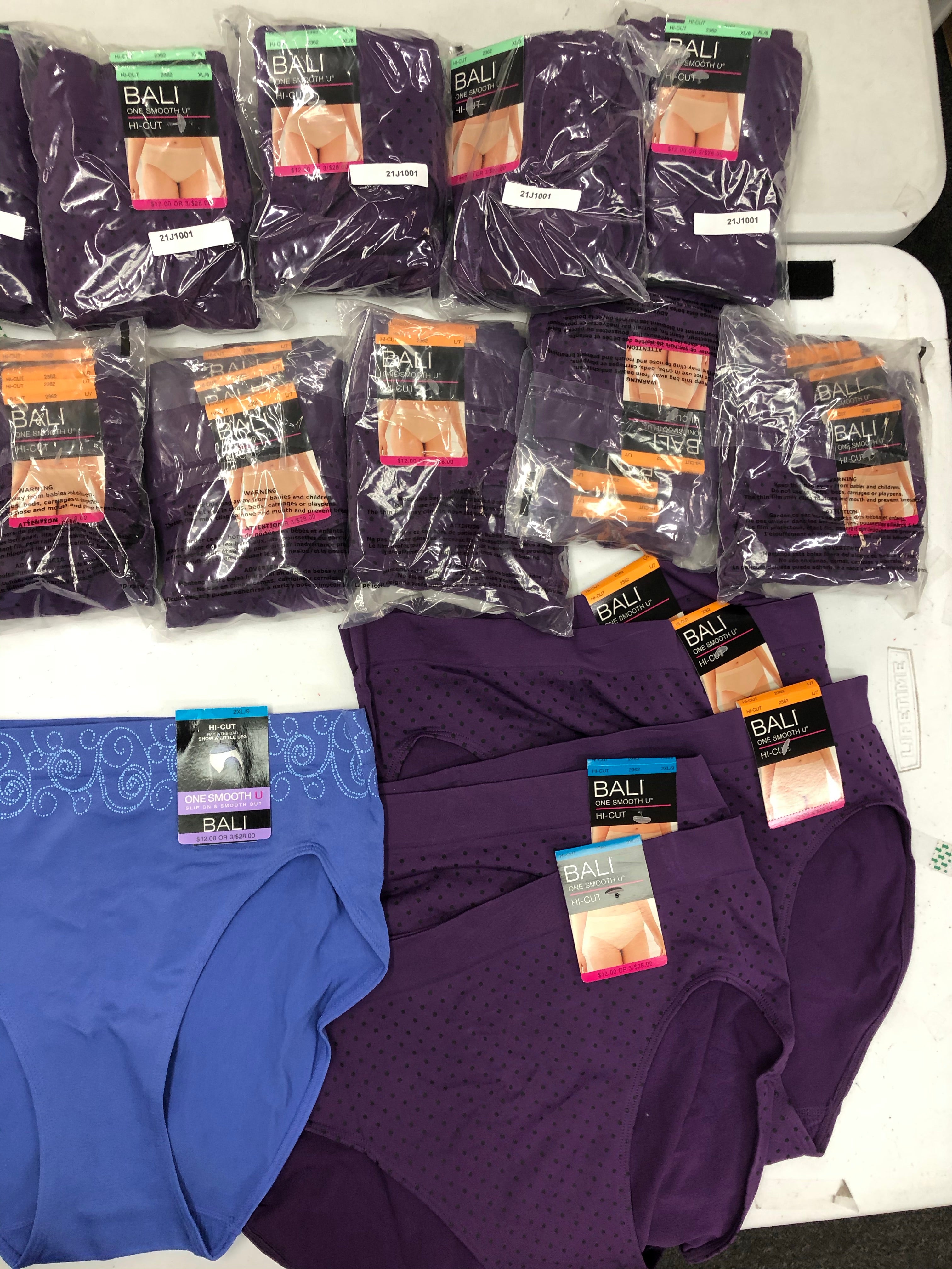 Women's Clothing Intimates Wholesale Lot,BALI, 72 items, Shelf Pulls, MSRP $864