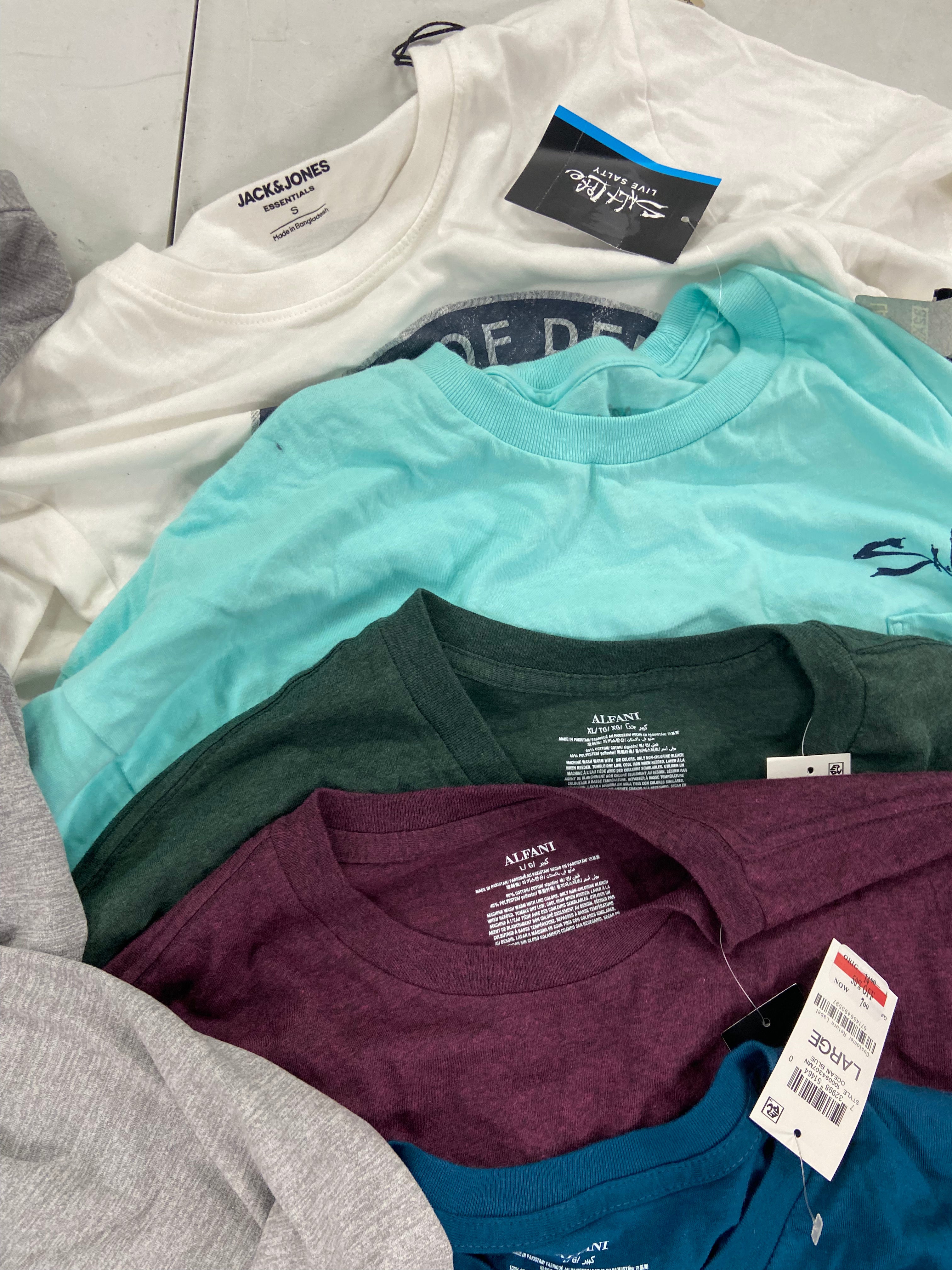 Men's Clothing Golf Shirts & Other Tops, Wholesale Lot, PGA TOUR, JACK JONES, ALTERNATIVE, CLUBROOM, and more, 15 items, Shelf Pulls, MSRP $495