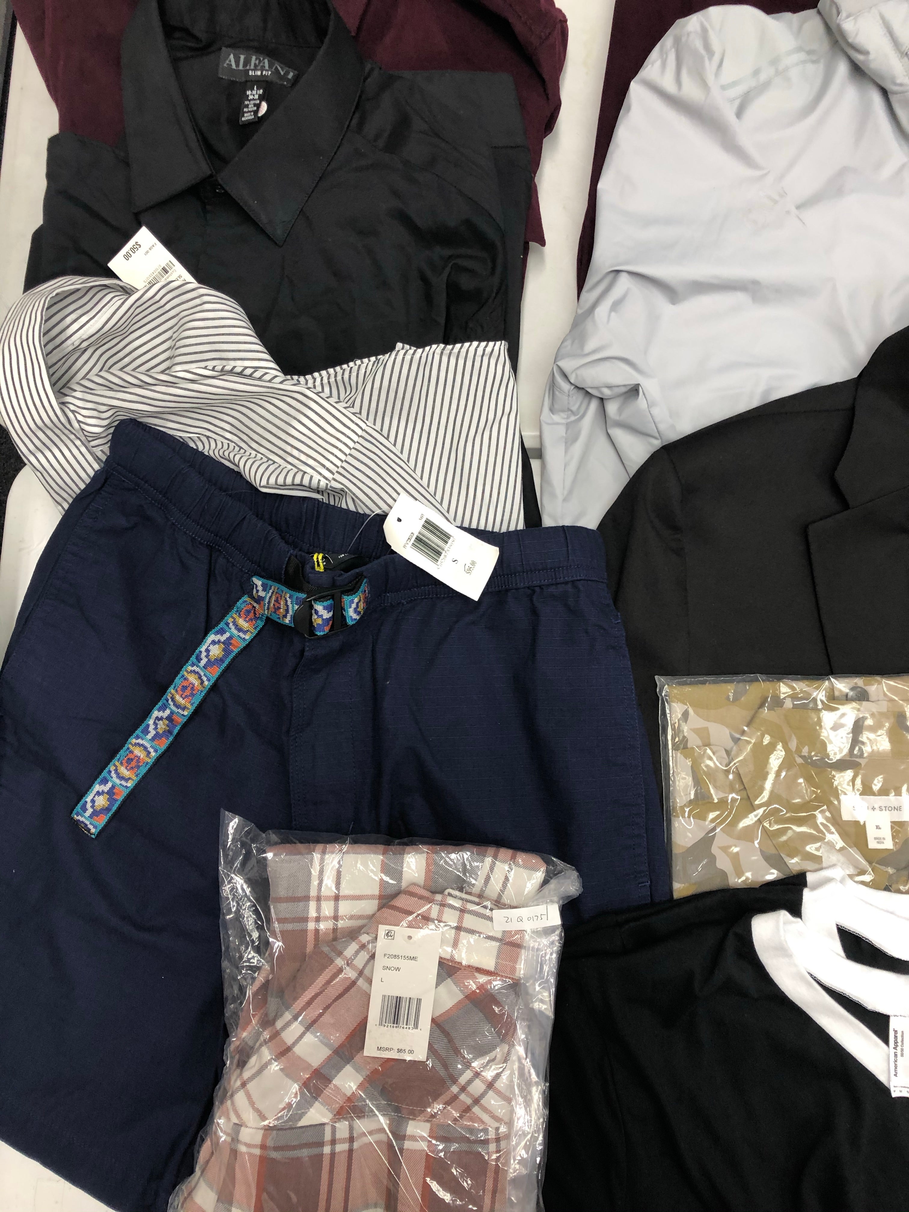 Men's Clothing Wholesale Lot, Nike, Callaway, Weatherproof, Penfield, American Apparel and more, 16 Units, Shelf Pulls, MSRP $1,145.99