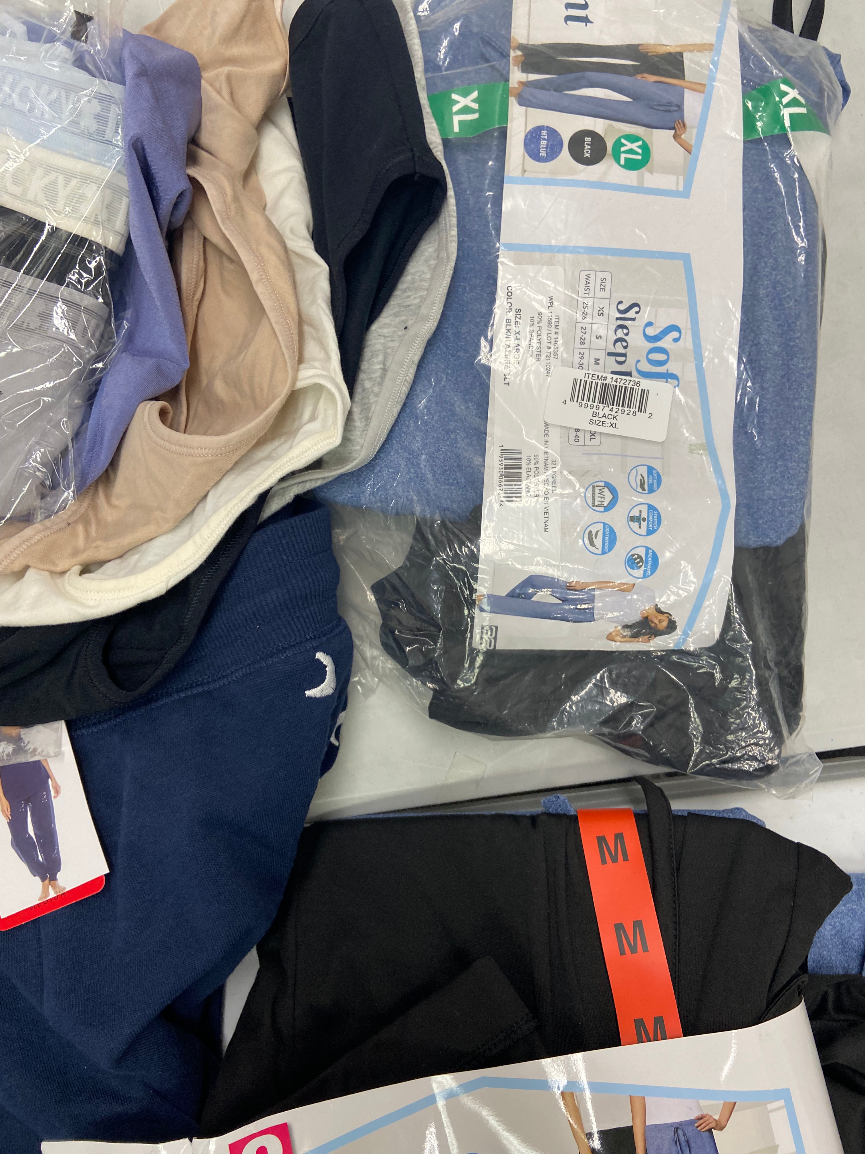 Women's Clothing Intimates and Others Wholesale Lot, LUCKY BRAND, ADIDAS, CAROLE HOCHMAN, HONEYDEW, LILYETTE and more, 21 items, Shelf Pulls, MSRP $630