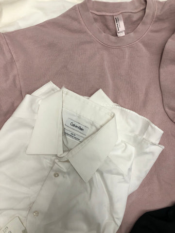 Men's Clothing Assorted Wholesale Lot, CALVIN KLEIN, DYLAN GRAY, AMERICAN APPAREL and more 9 Items, Customer Returns, MSRP $1,024