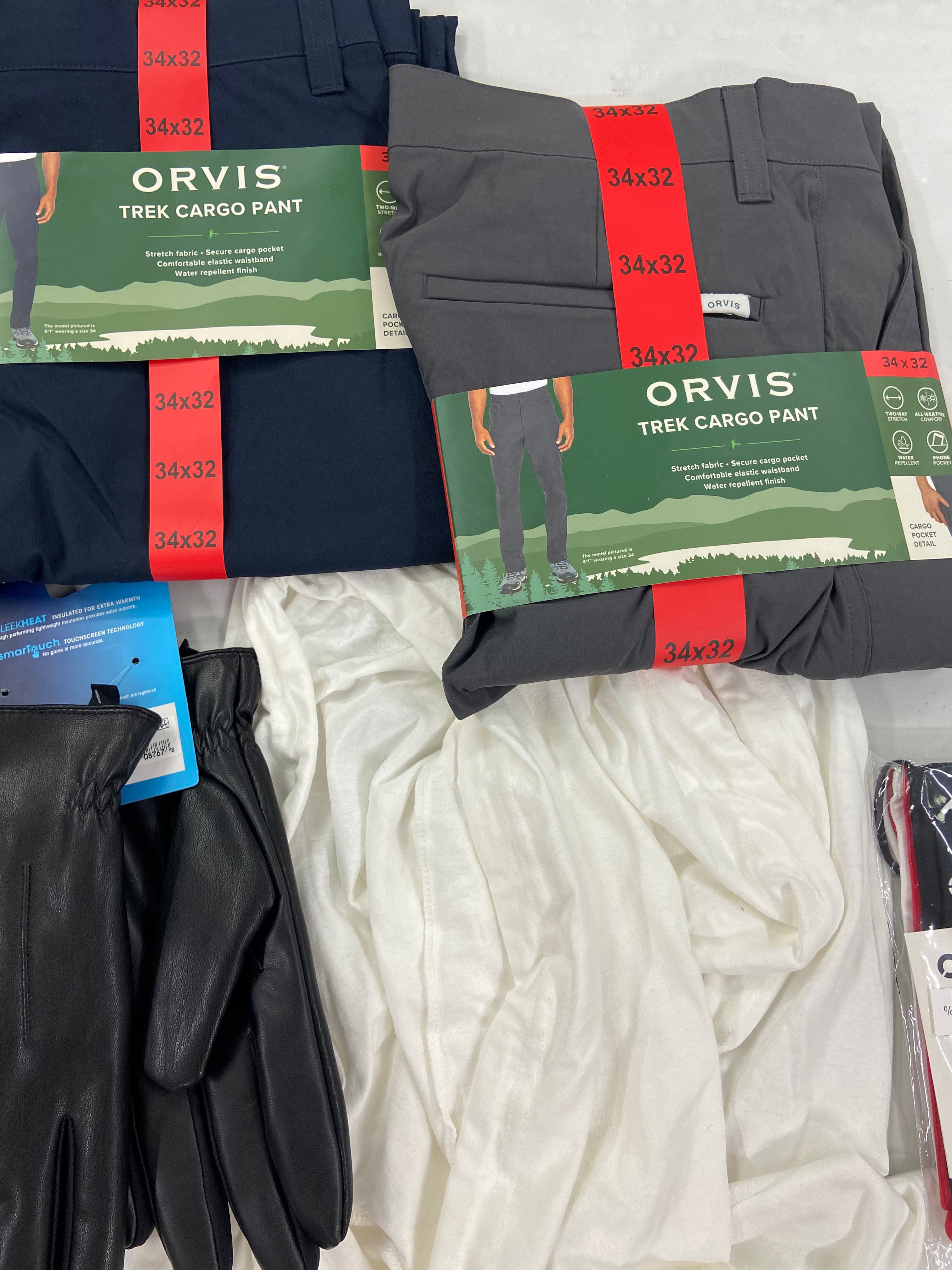 Men's Clothing Assorted Wholesale Lot, SPYDER, LEVI'S, Isotoner, ORVIS, AMERICAN APPAREL  and more, 17 items, Shelf Pulls, MSRP $1,262