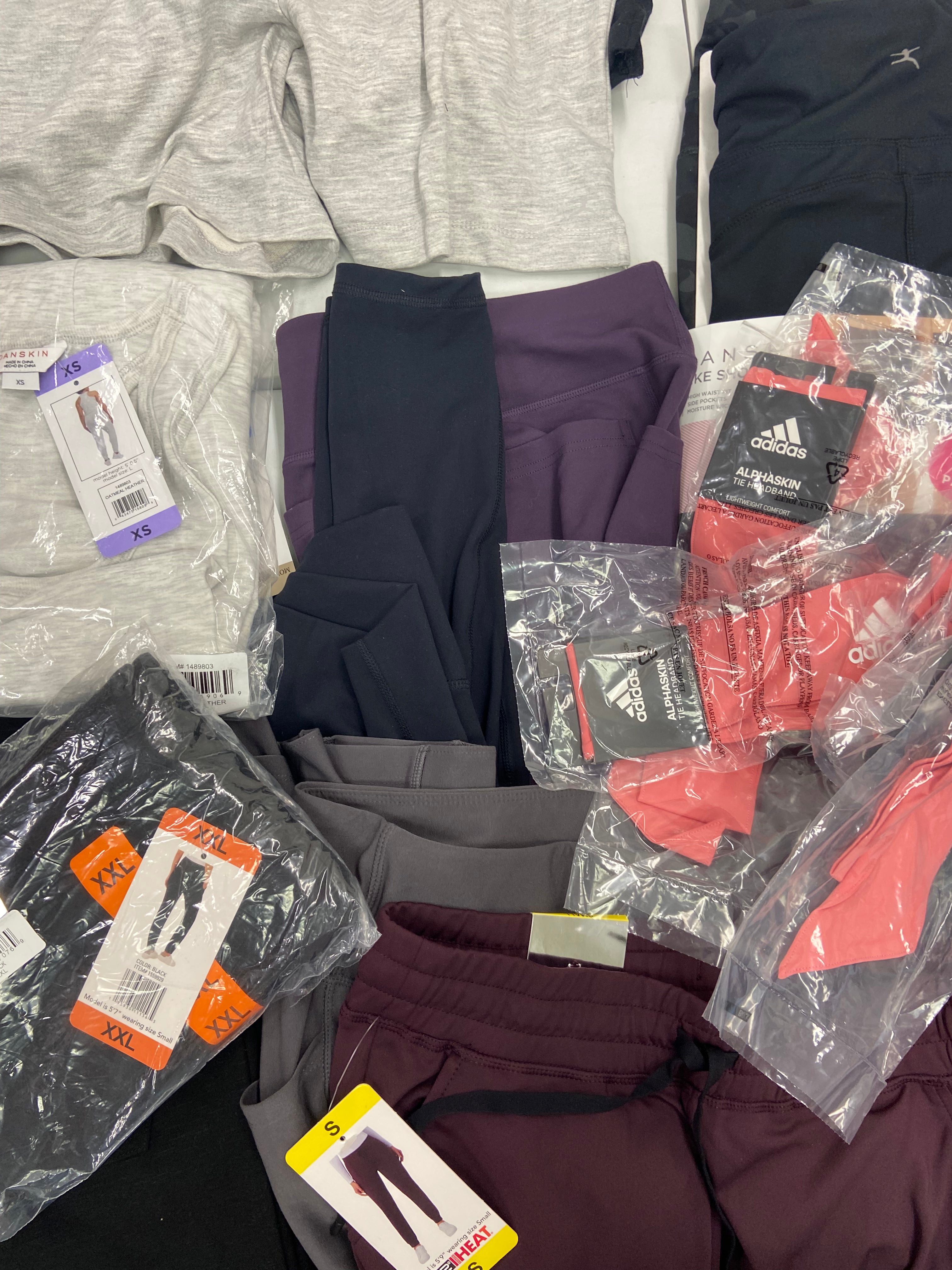 Women's Clothing Activewear Bottoms and Others Wholesale Lot, ADIDAS, SKETCHERS, SPYDER, DANSKIN, MATTY M, MONDETTA and more, 23 items, Shelf Pulls, MSRP $760