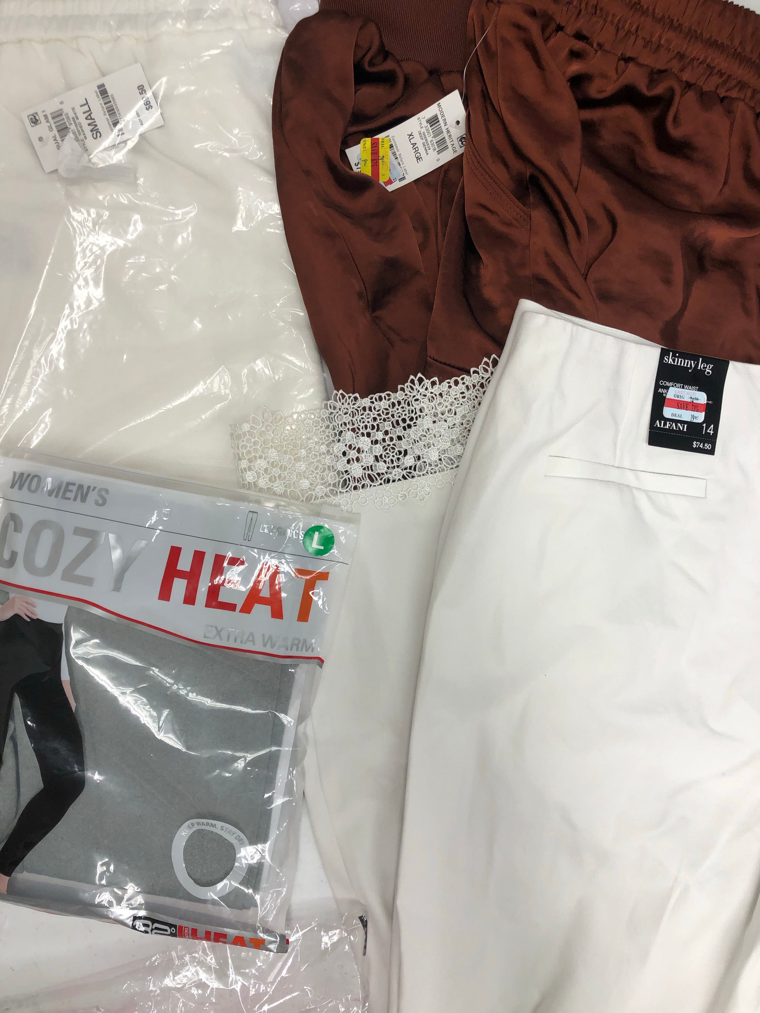 Women's Clothing Wholesale Lot, Calvin Klein, Tommy Hilfiger, Adidas, 32 Degrees, American Apparel, INC and more, 15 Units, Shelf Pulls, MSRP $890.99