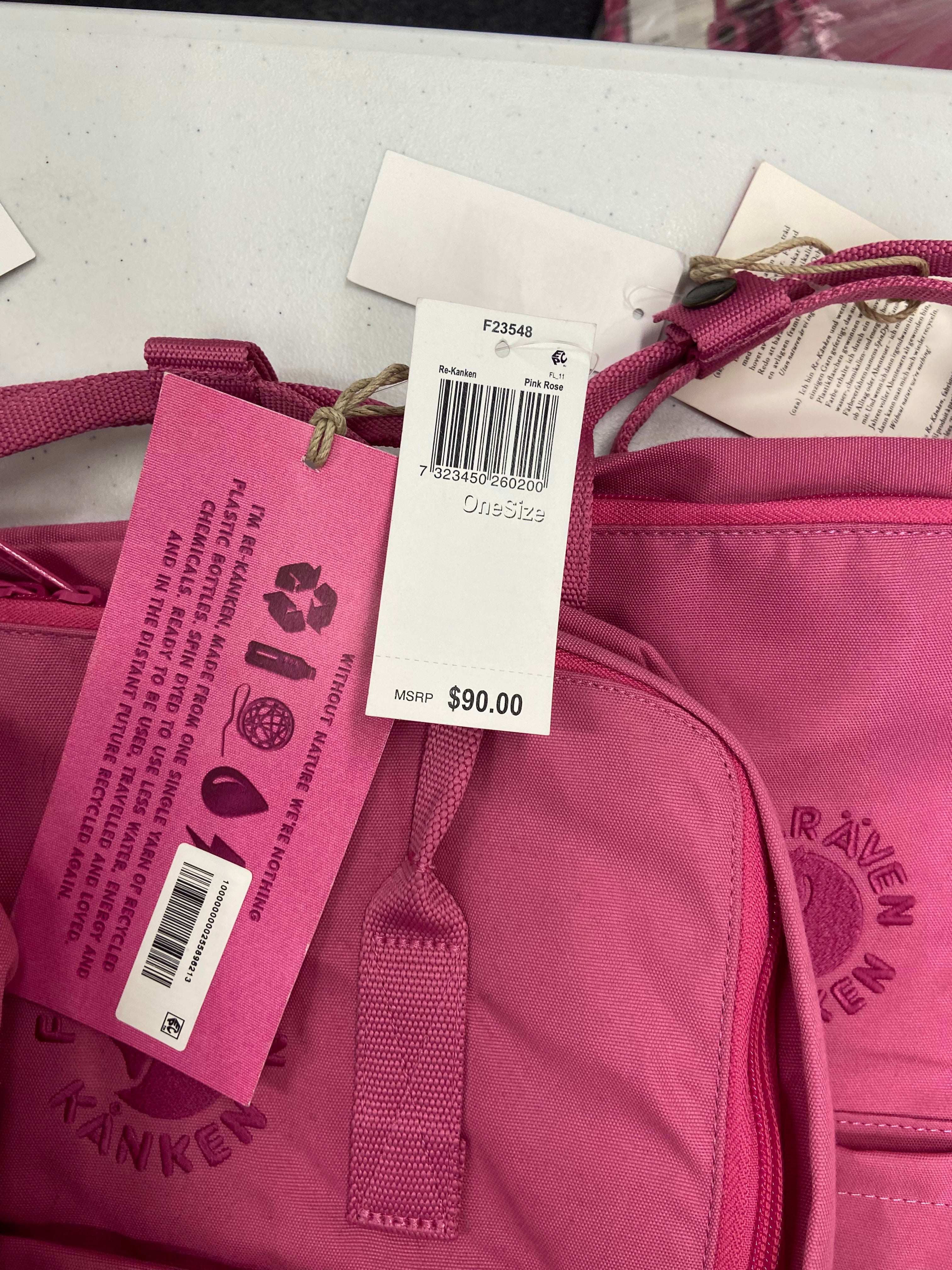 Women's Pink Backpack Wholesale Lot, FJALLRAVEN, 5 items, New, MSRP $450
