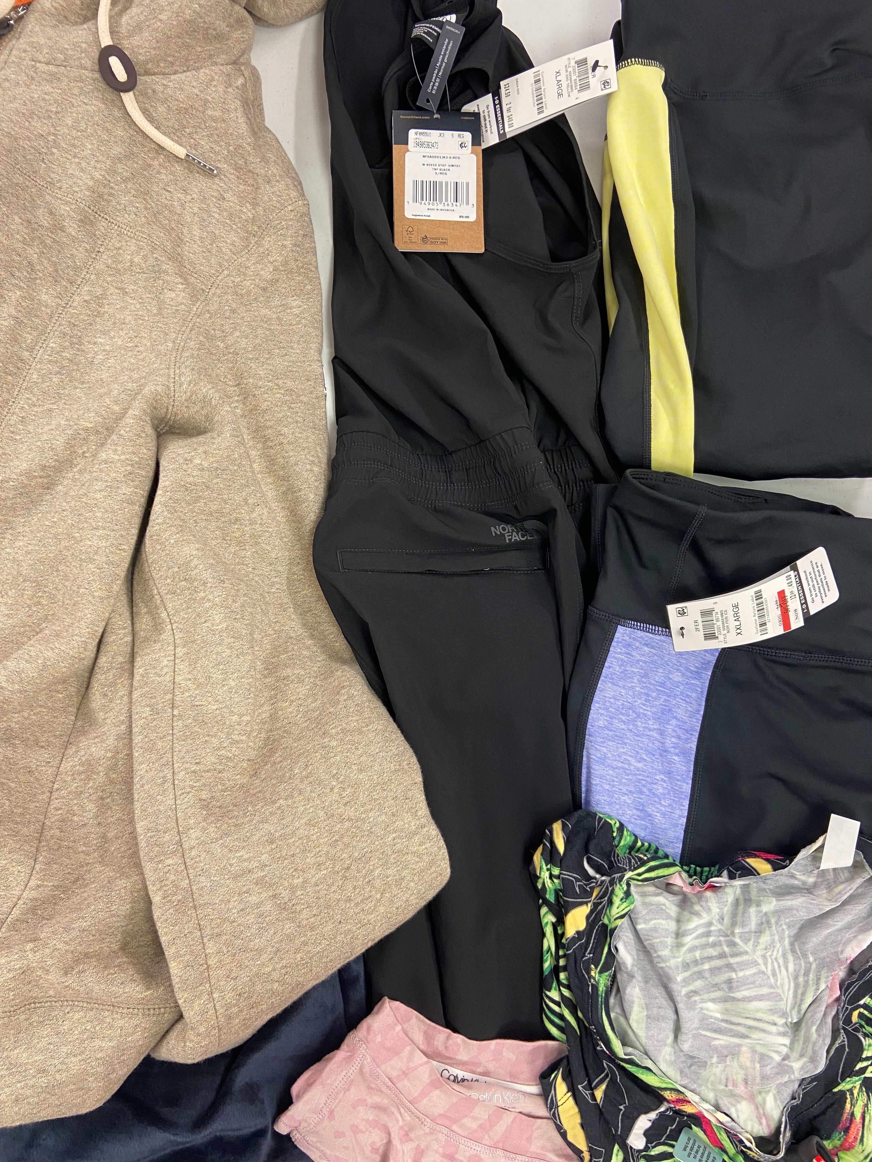 Women's Clothing Assorted Wholesale Lot, POLO RALPH LAUREN, NORTH FACE, FREE PEOPLE, IDEOLOGY and more, 17 items, Shelf Pulls, MSRP $1,076