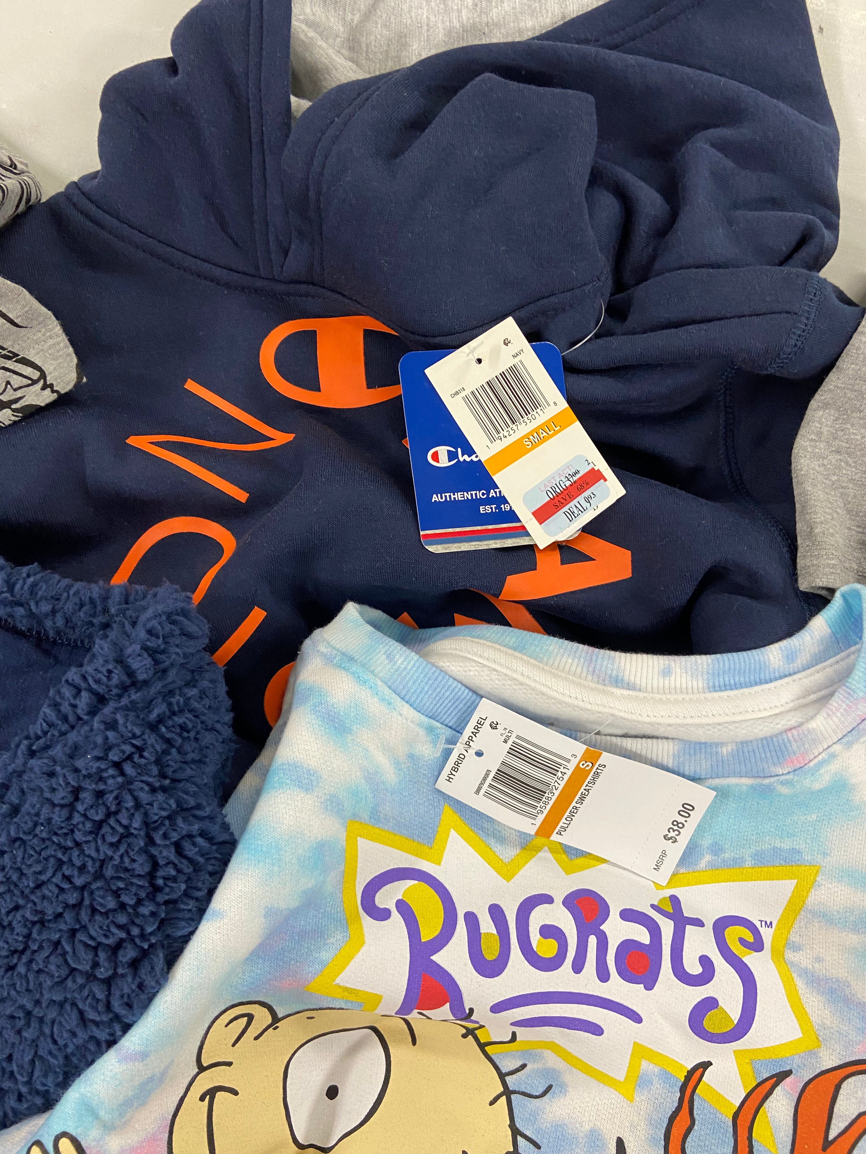 Kid's / Baby's Clothing Assorted Wholesale Lot, NIKE, CHAMPION, NEW BLUEBERRI, DISNEY, TOMMY HILFIGER and more, 18 items, Shelf Pulls, MSRP $663