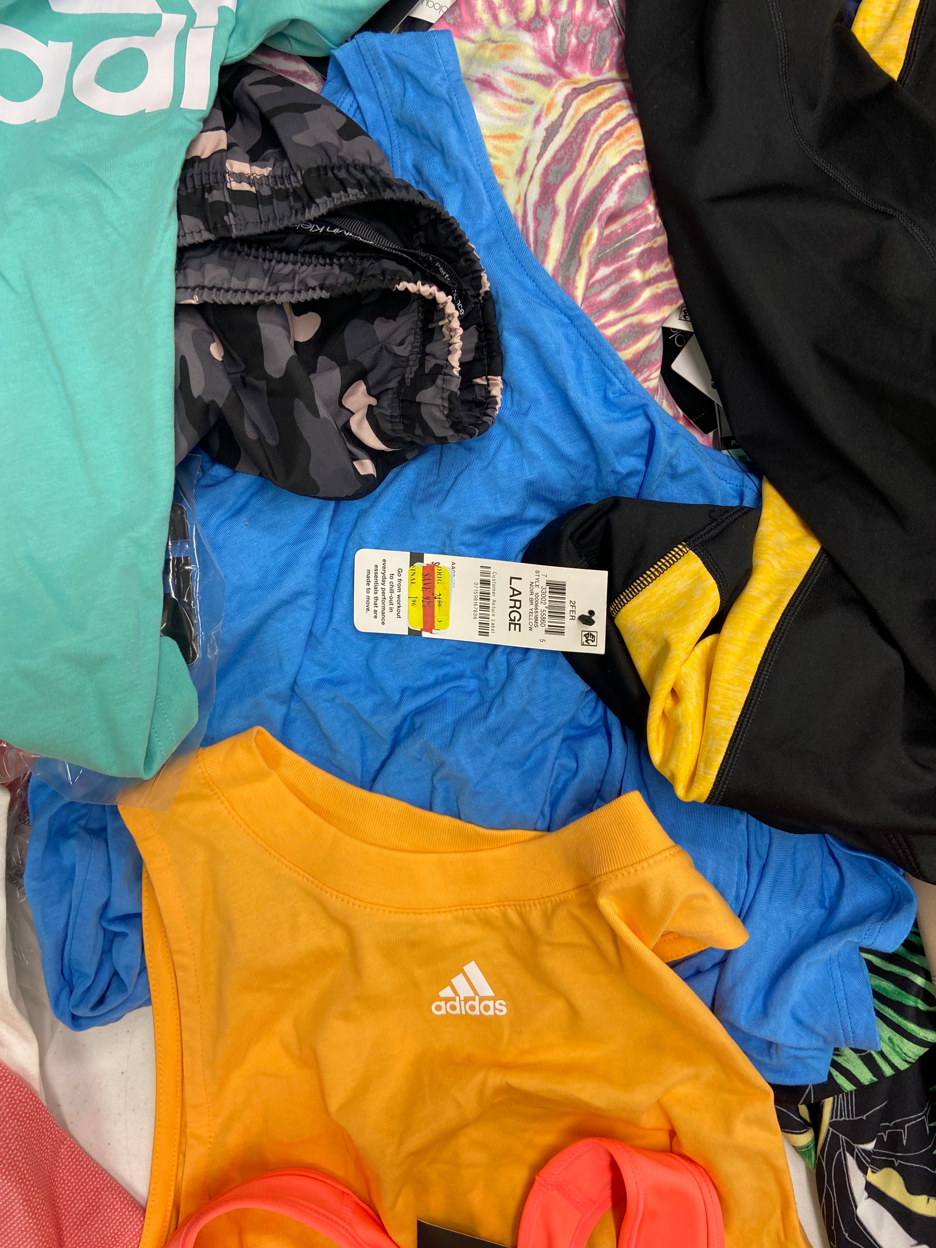 Women's Clothing Activewear Wholesale Lot, NIKE, TIMBERLAND, UNDER ARMOUR, ADIDAS, DKNY and more, 43 items, Shelf Pulls, MSRP $1,045